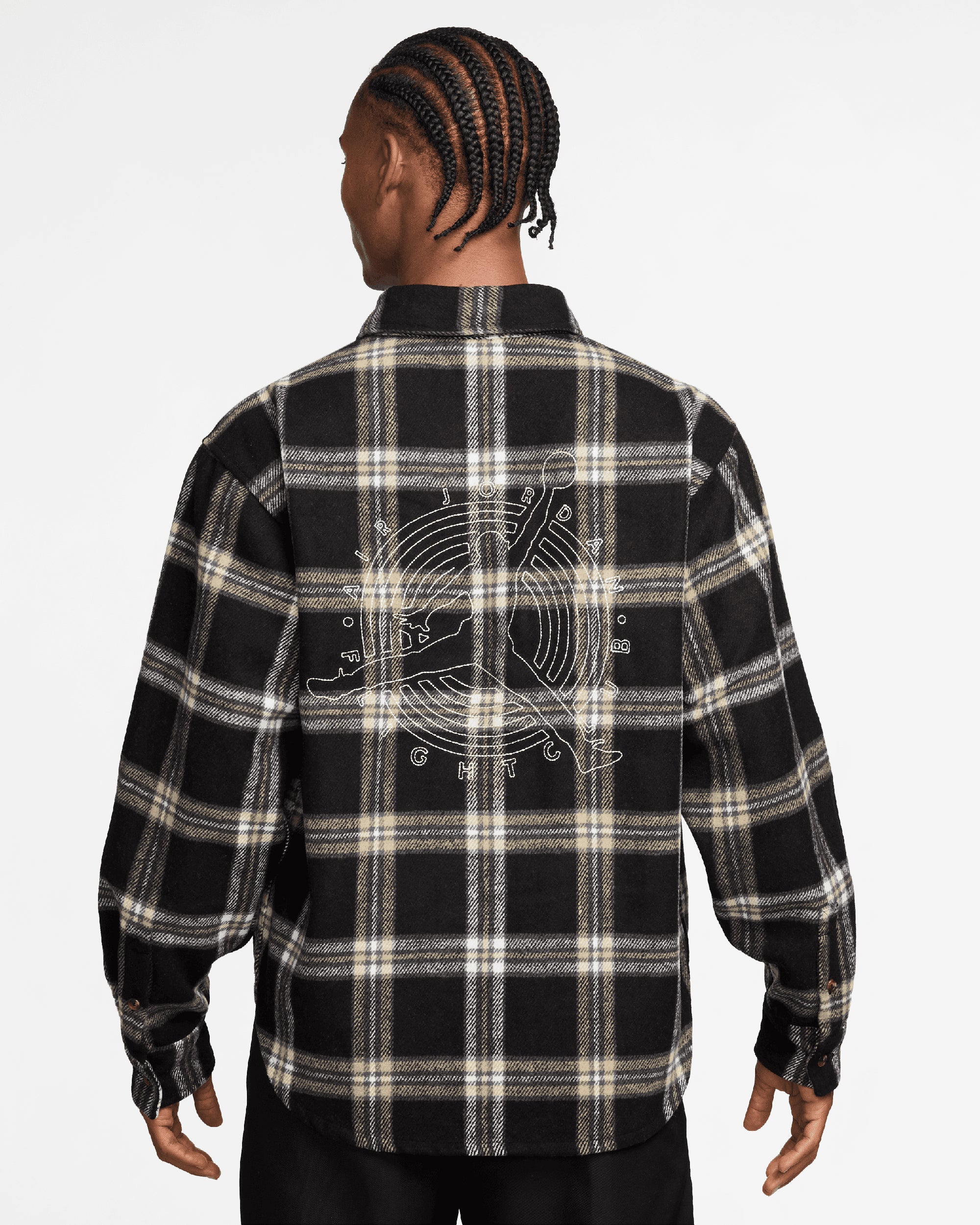 Jackets Coats Jordan Flight Flannel Plaid Relaxed Men's Overshirt - IB1903-010