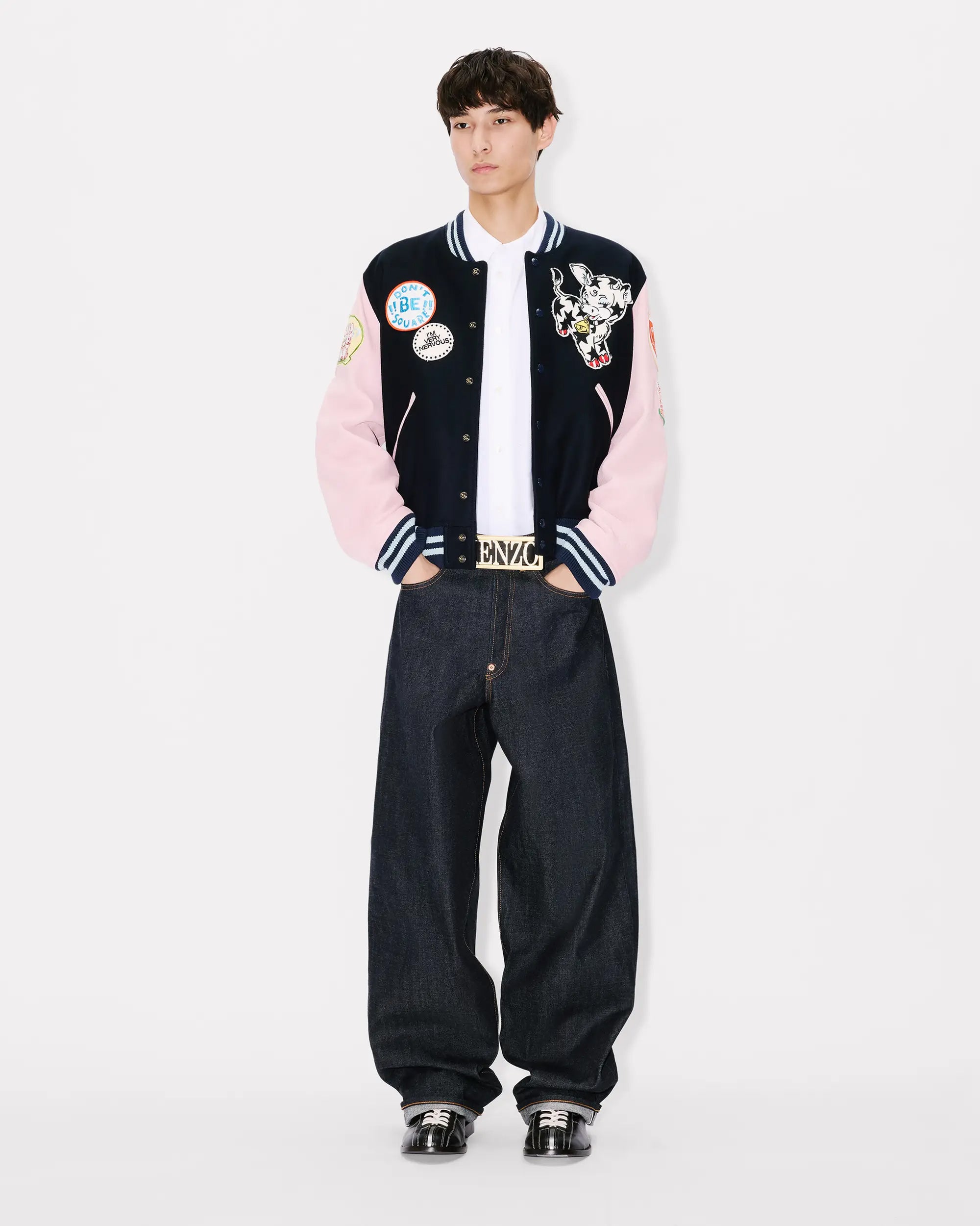 Jackets Coats Kenzo "Badges" Embroidered Boxy Men's Bomber - FG55BL1839ON-76