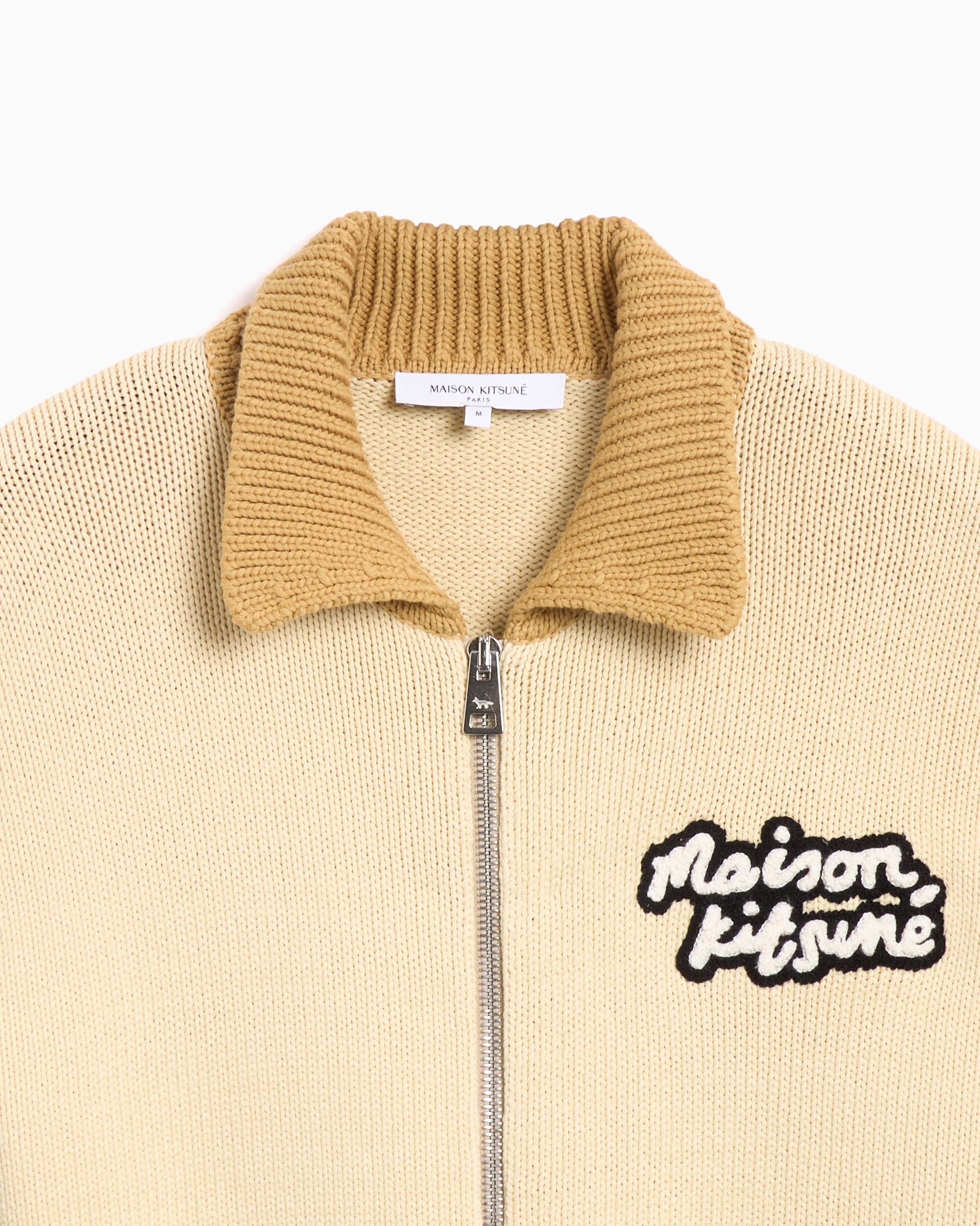 Jackets Coats Maison Kitsuné Maison Kitsuné Knitted College Men's Cardigan Men's Cardigan - OM02131KT1139-0256