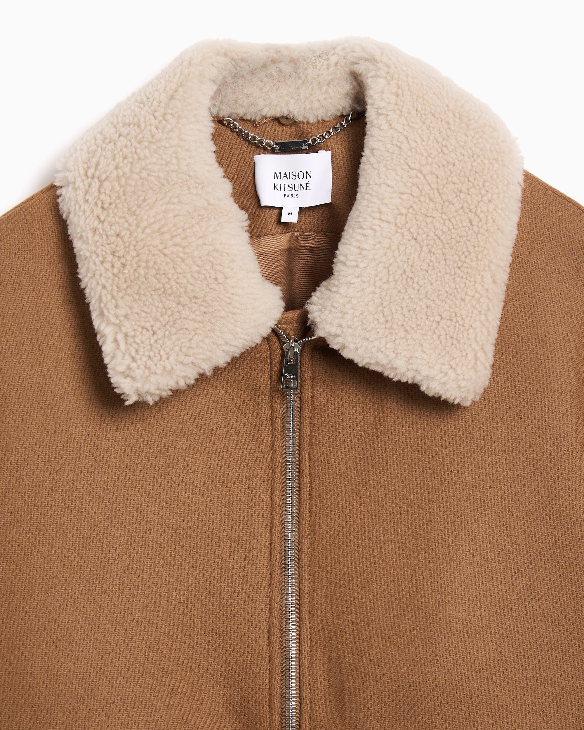 Jackets Coats Maison Kitsuné Shearling Collar Relaxed Men's Bomber - PM02140WM2030-0299