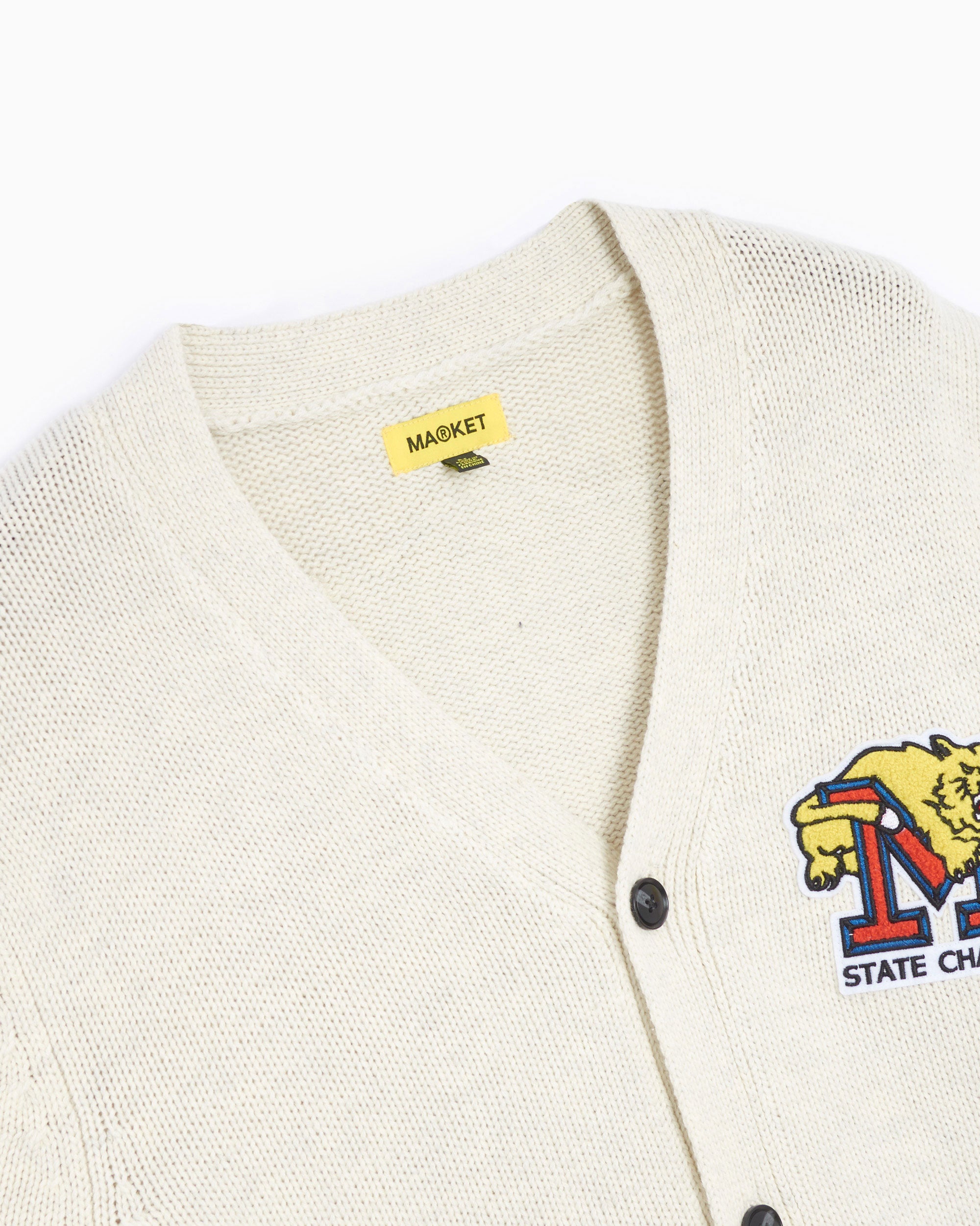 Jackets Coats MARKET State Champs Men's Cardigan Men's Jacket - 379000031-cream