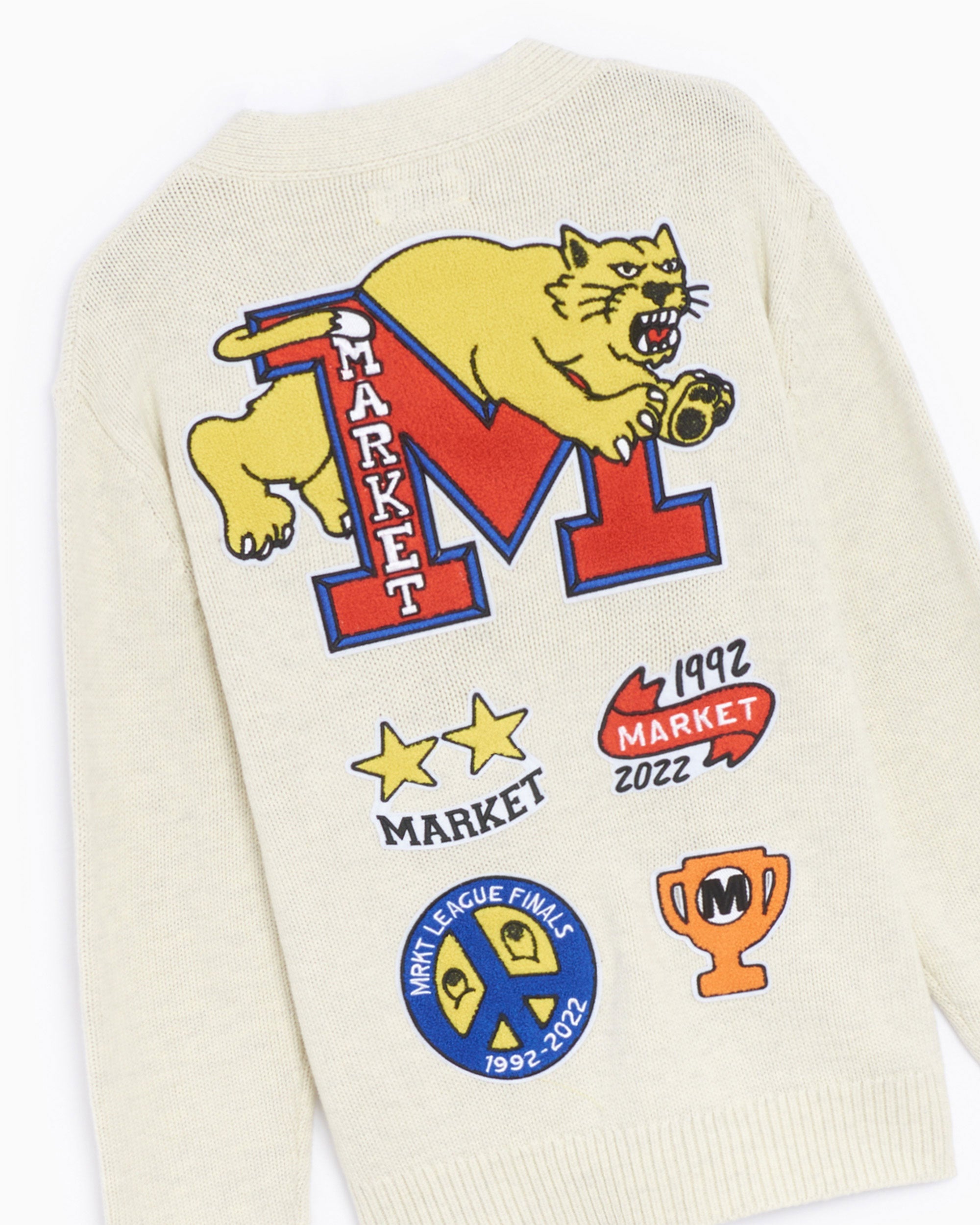 Jackets Coats MARKET State Champs Men's Cardigan Men's Jacket - 379000031-cream