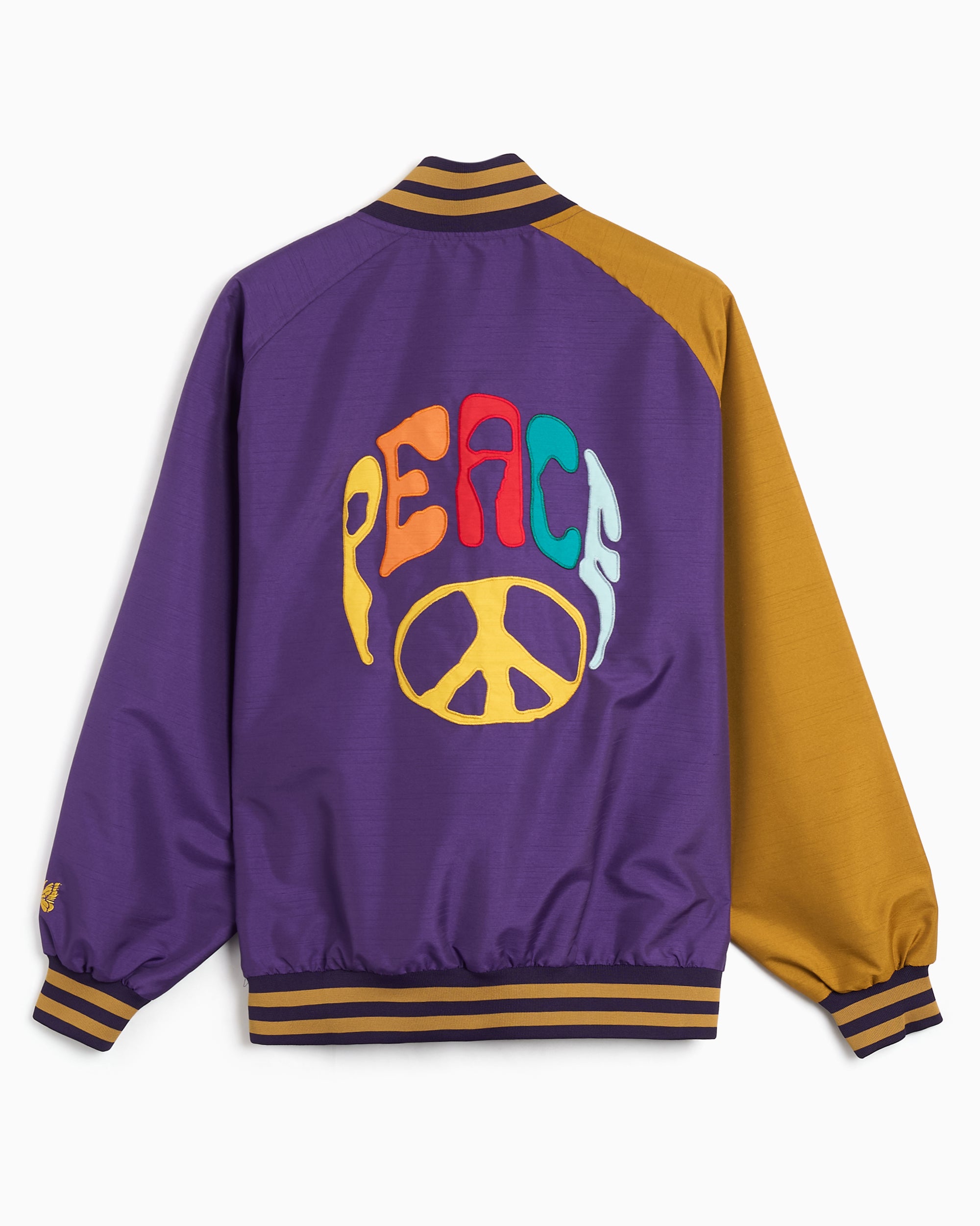 Jackets Coats Needles Stadium Relaxed Men's Varsity Jacket - SX215-B-Purple