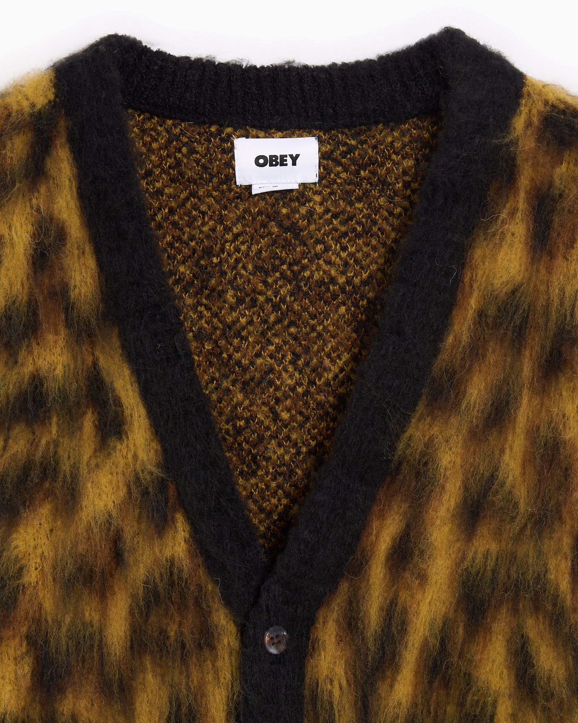 Jackets Coats OBEY Clothing Patron Leopard Men's Cardigan - 151010025-LEO