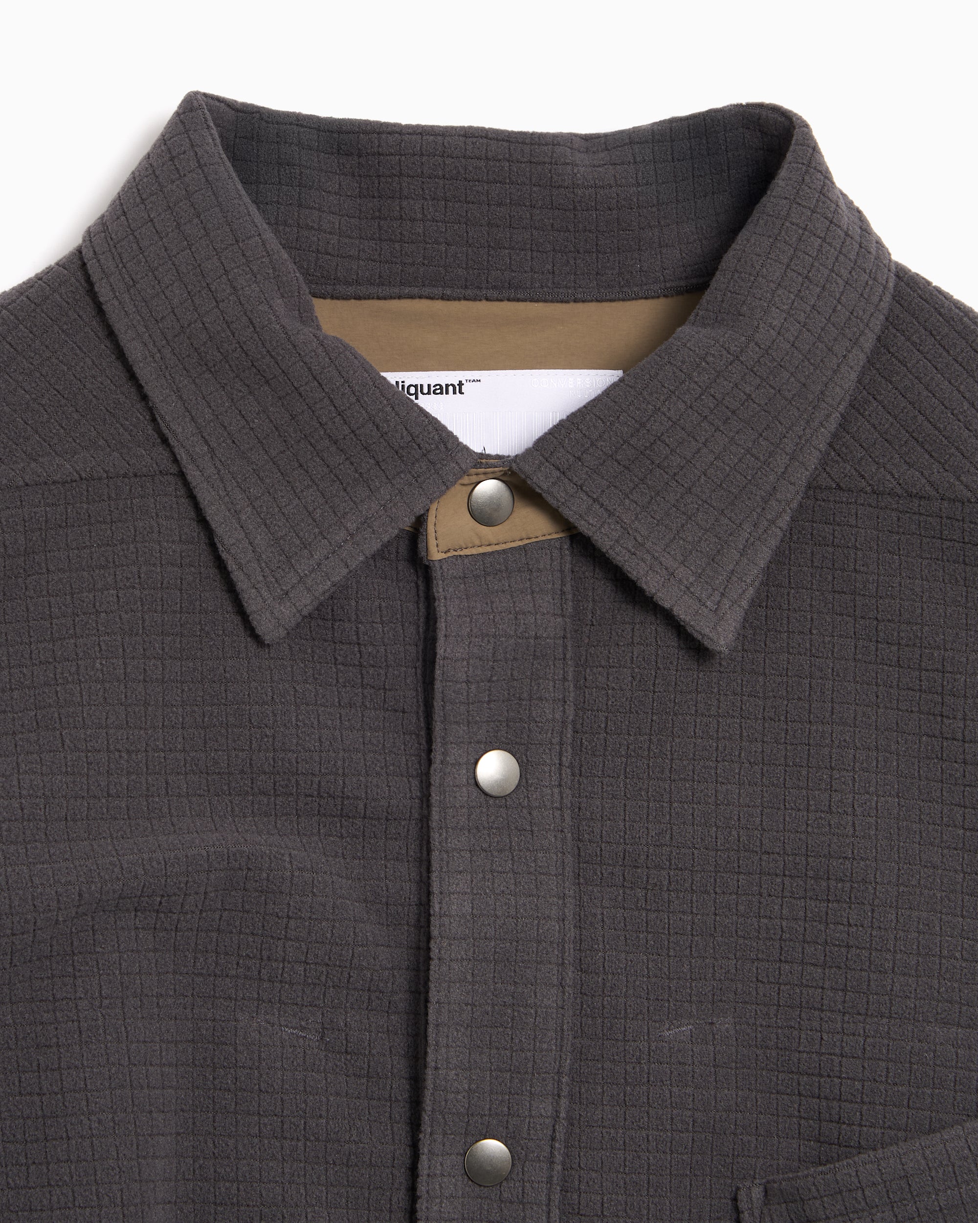 Jackets Coats Poliquant The Reversible Block-Fleece Oversize Men's Overshirt - 2502008-CGREY