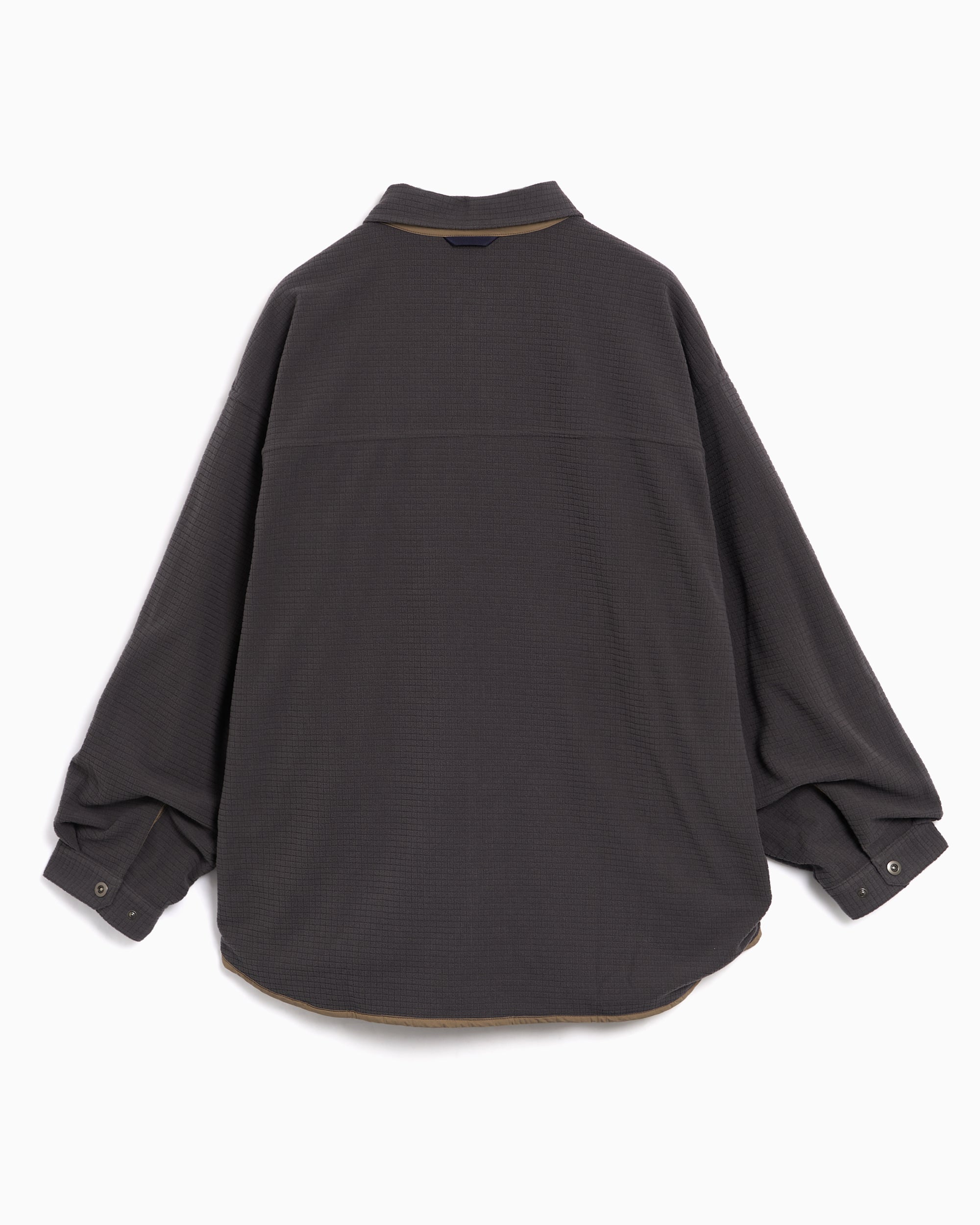 Jackets Coats Poliquant The Reversible Block-Fleece Oversize Men's Overshirt - 2502008-CGREY