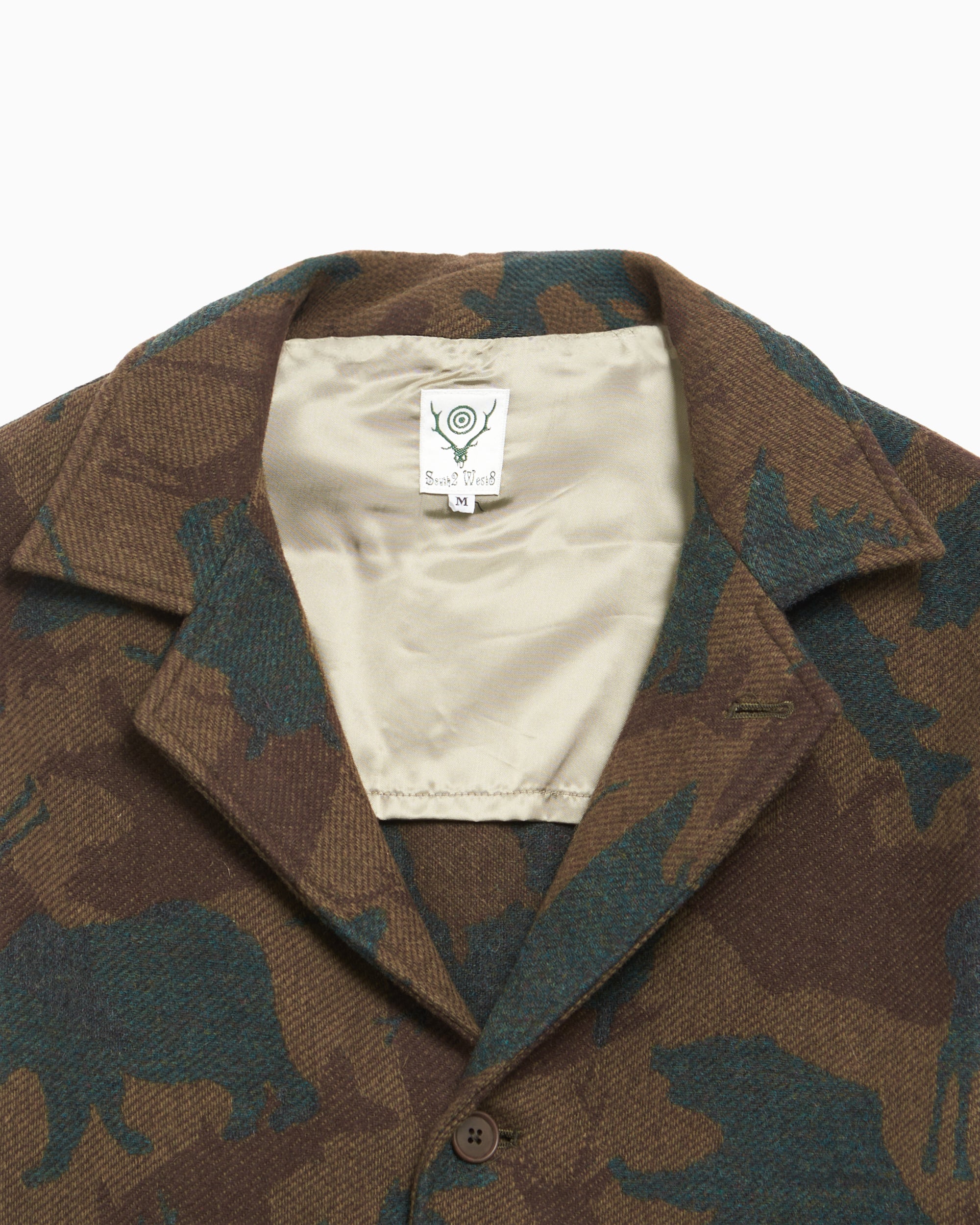 Jackets Coats South2 West8 Pen Men's Jacket Men's Blazer - PU464-Olive-Brown