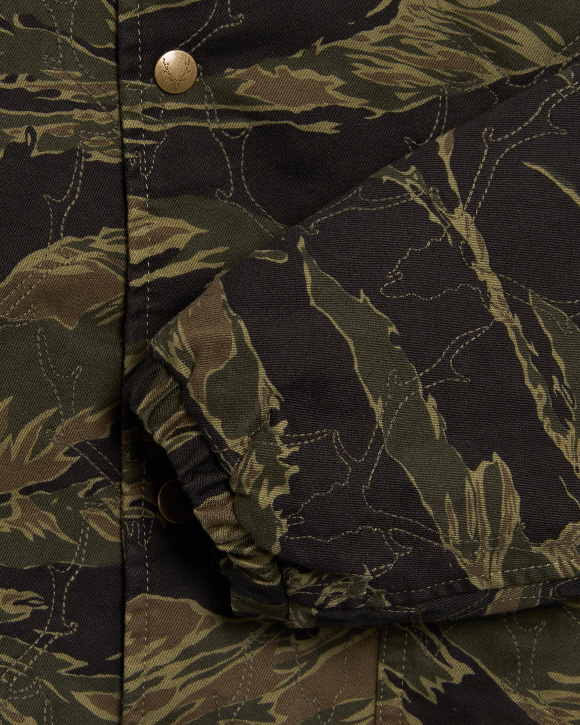 Jackets Coats South2 West8 Skull Quilting Camo Print Relaxed Men's Quilted Jacket - RW574-Camo