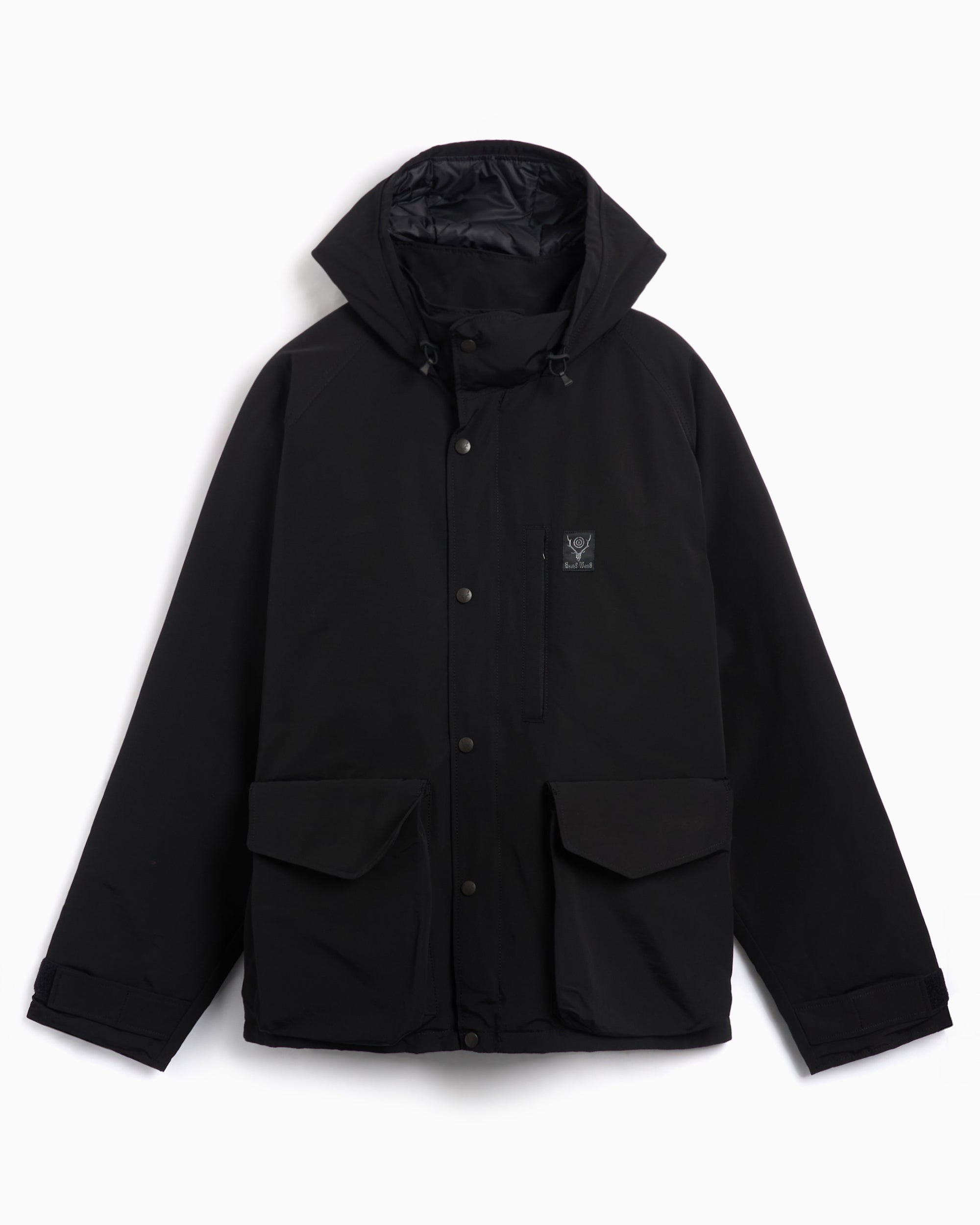 Jackets Coats South2 West8 Snow Trek Men's Coat Men's Rain Jacket - PU448-B-Black