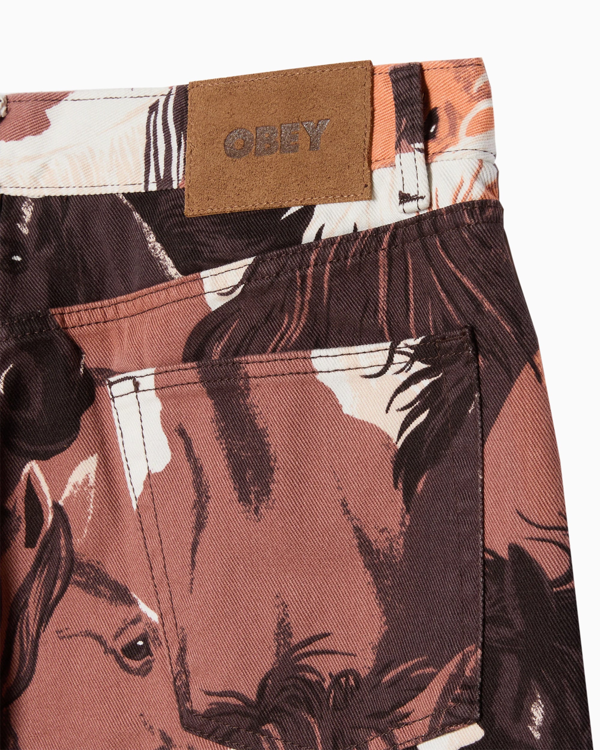 Jeans OBEY Clothing Horses Men's Baggy Jeans - 142010112-BWM