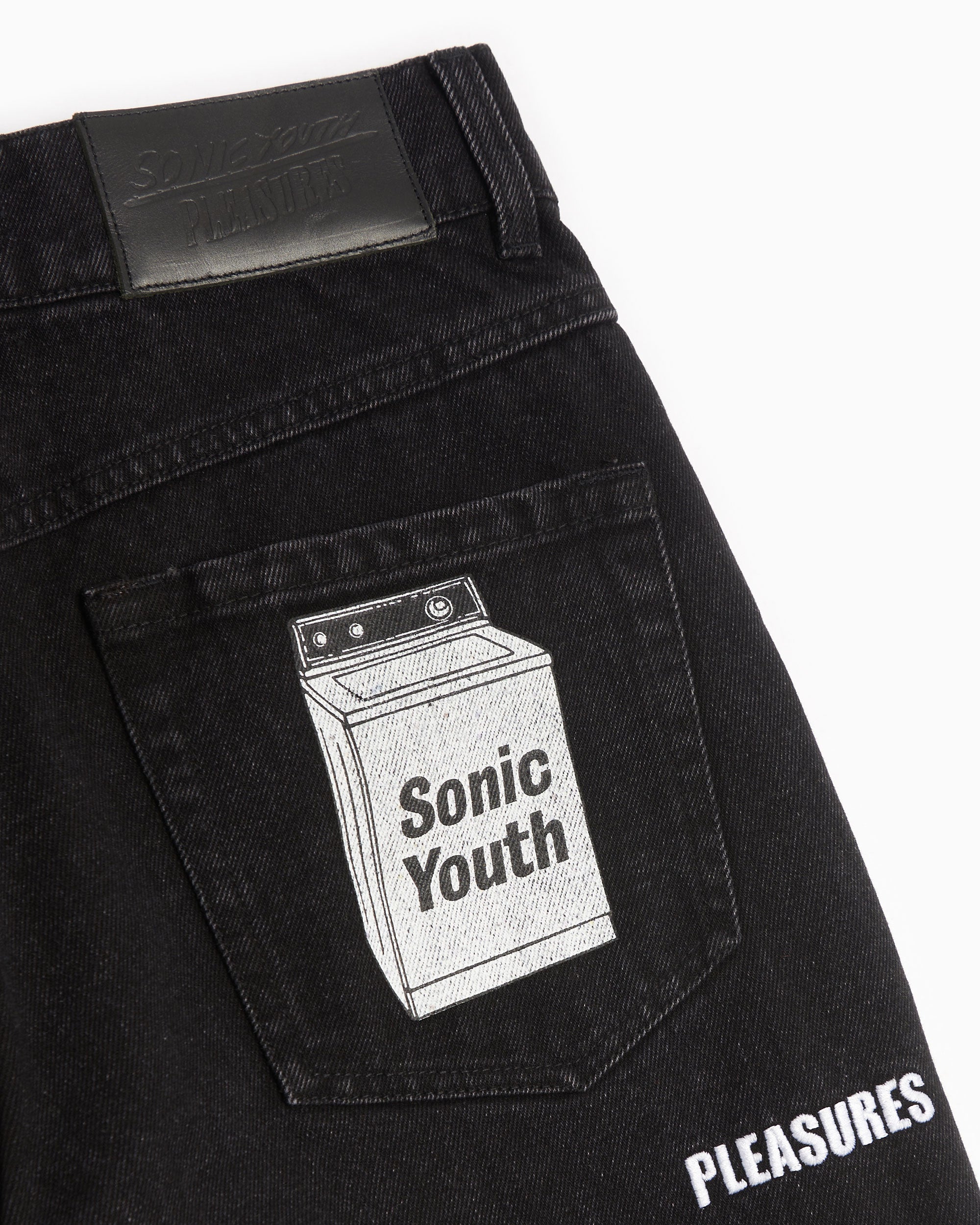 Jeans Pleasures x Sonic Youth Washing Machine Men's Denim Pants Men's Jeans - P23SY007-BLACK