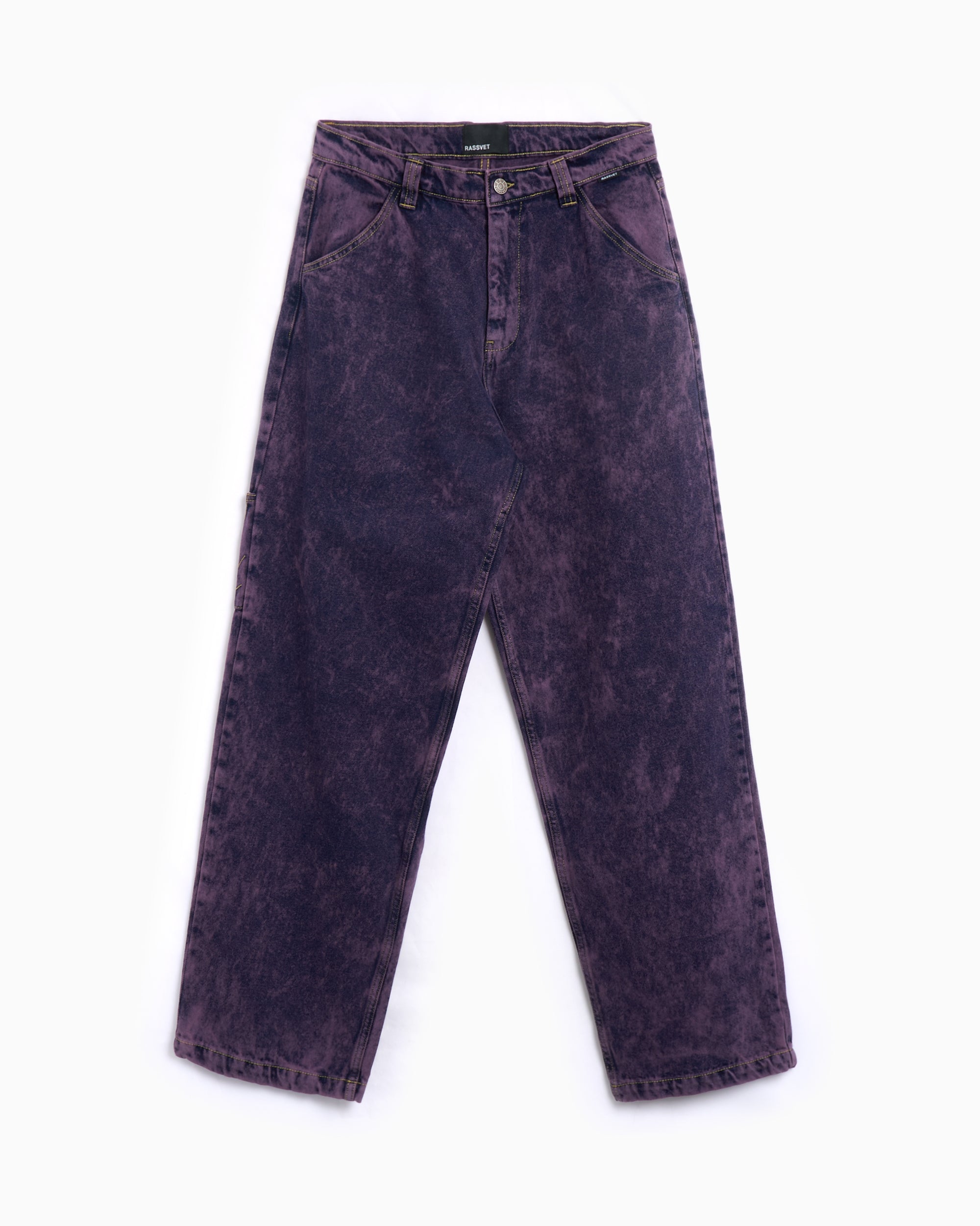 Jeans Rassvet Acid Wash Carpenter Work Men's Denim Pants​ Relaxed Men's Carpenter Jeans - PACC16P003-1