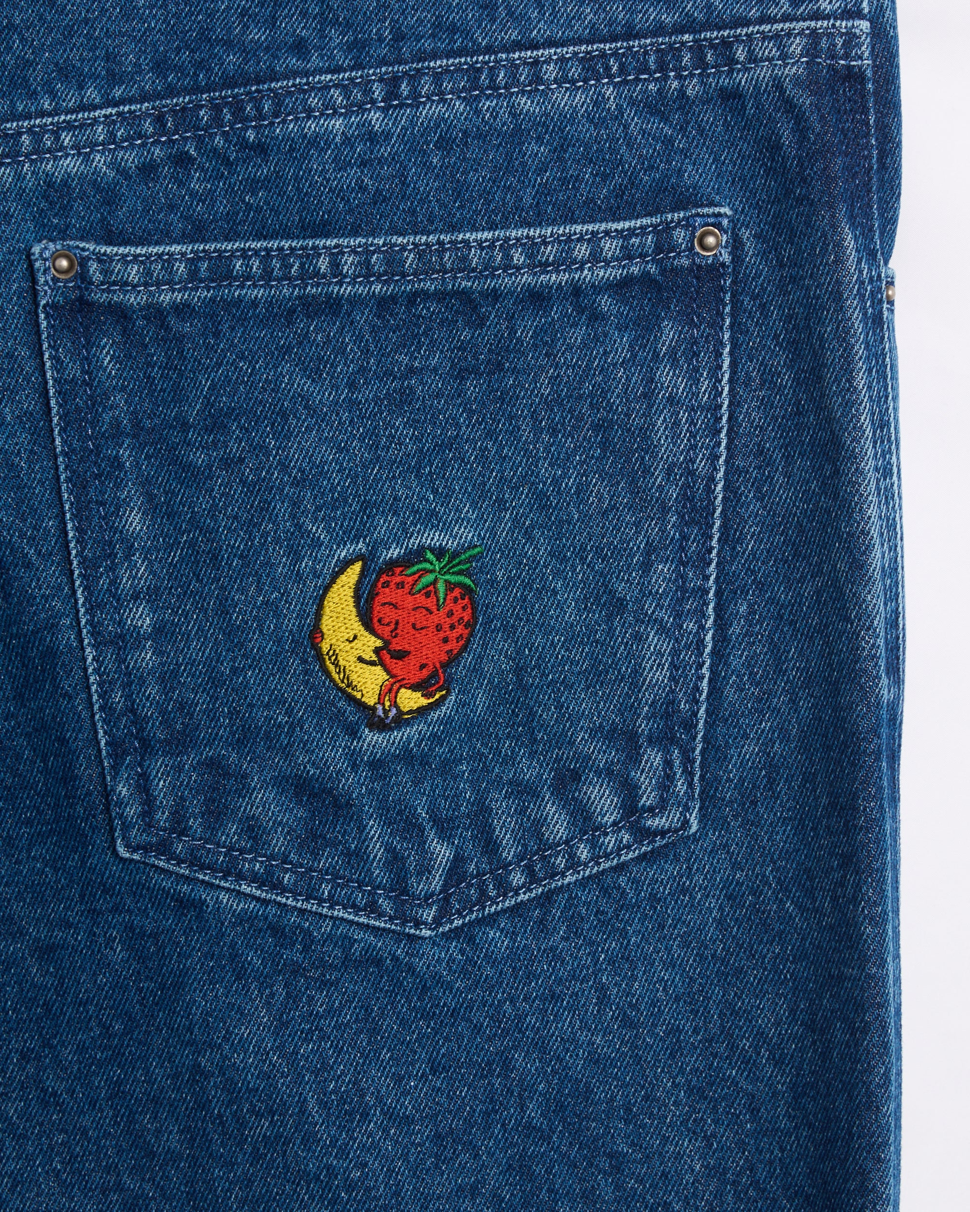 Jeans Sky High Farm Workwear Perennial Logo Unisex Woven Denim Pants Unisex Jeans - SHF05P008-1