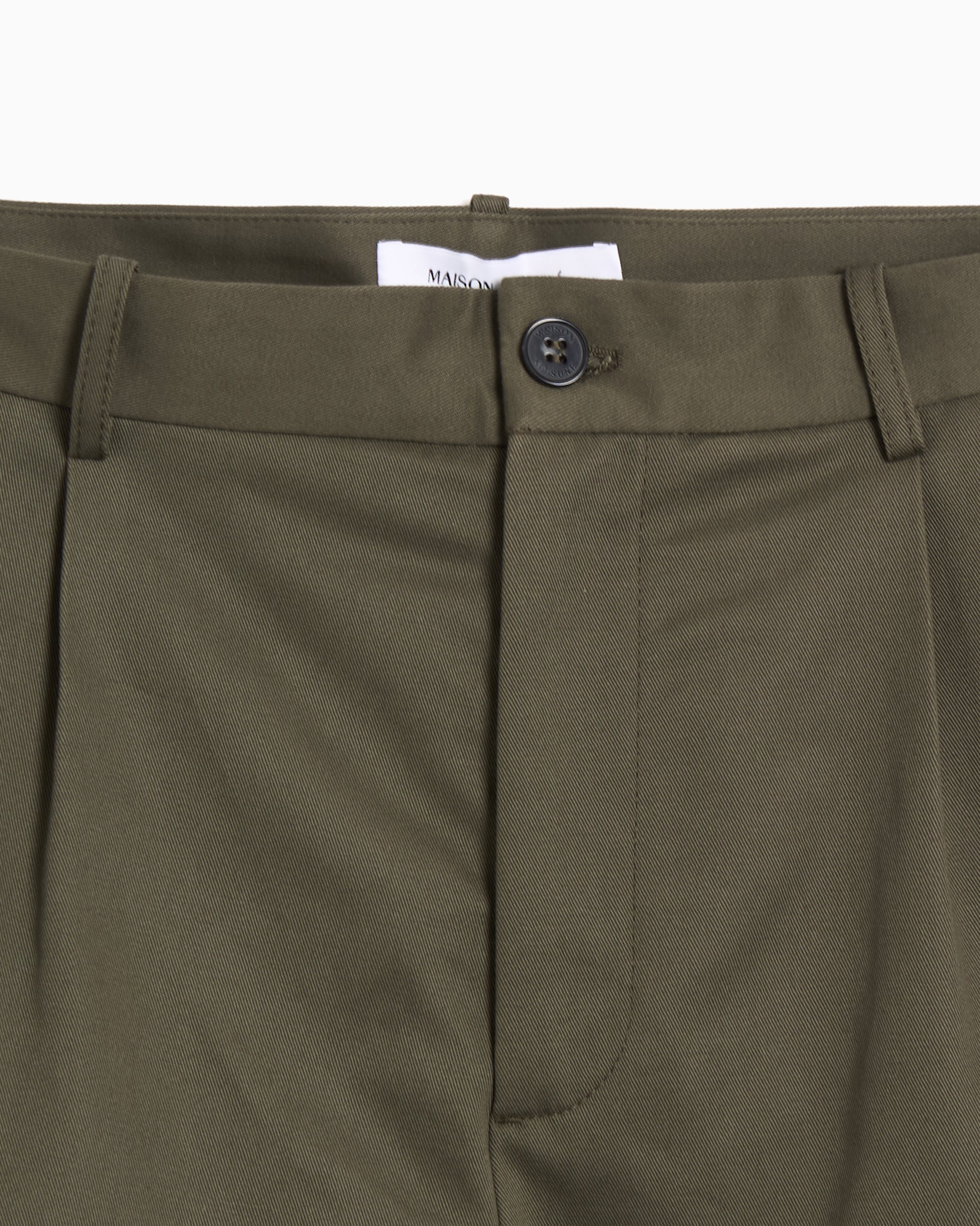 Pants Maison Kitsuné Pleated Relaxed Men's Chino Pants - PM01125WW9043-0079