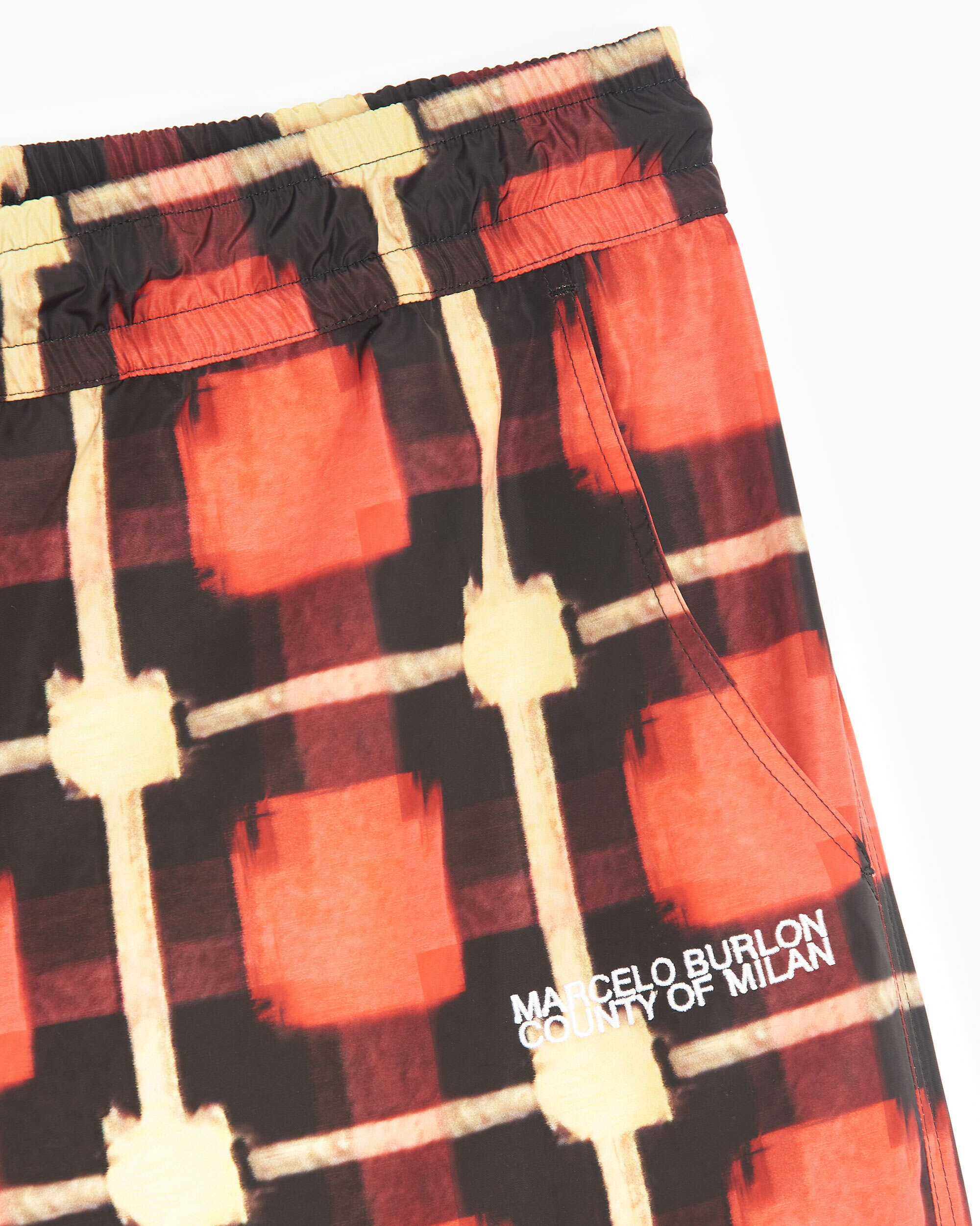 Pants Marcelo Burlon Logo Check Nylon Men's Jogger Pants Men's Pants - CMCA168S21FAB0012518