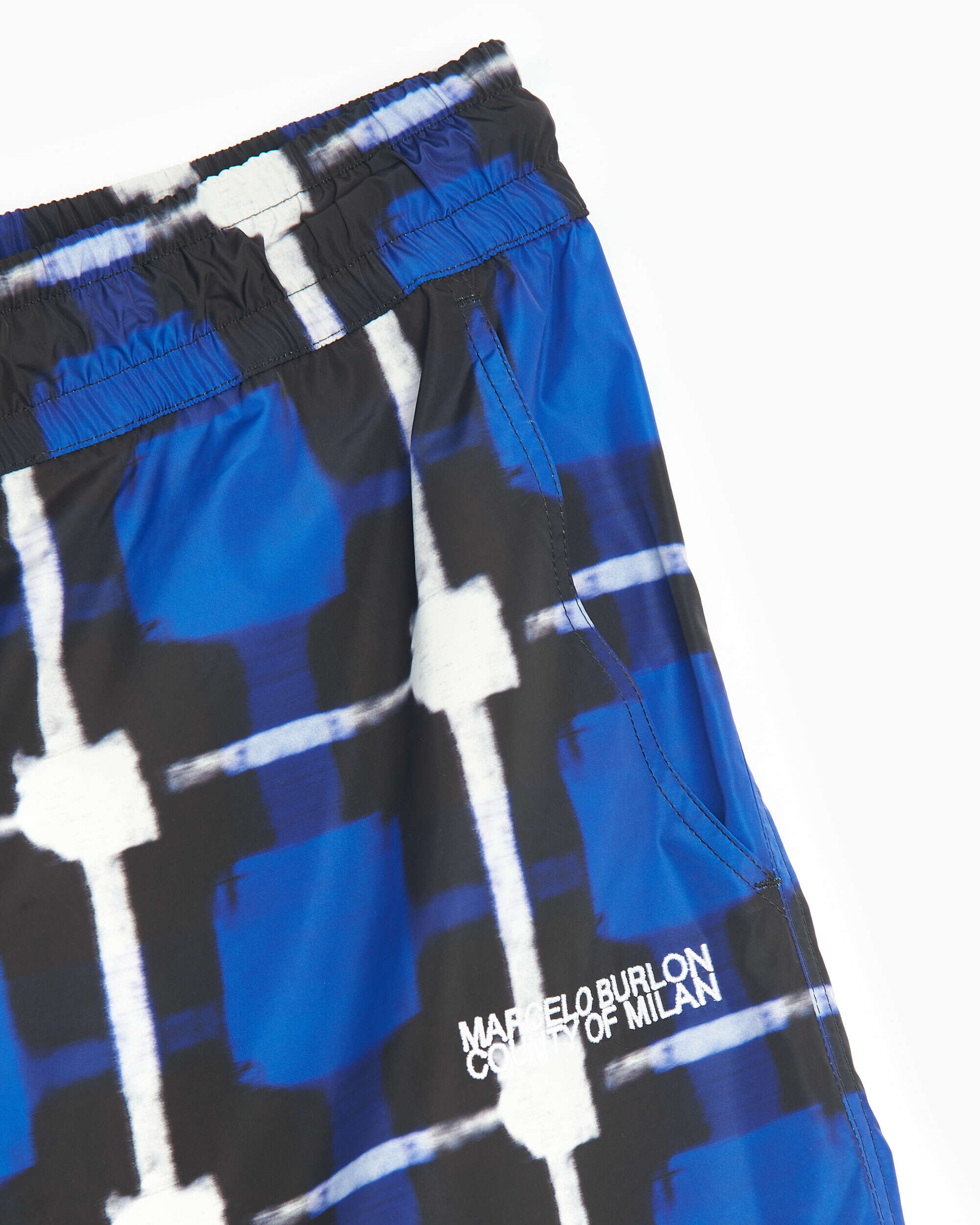 Pants Marcelo Burlon Logo Check Nylon Men's Jogger Pants Men's Pants - CMCA168S21FAB0014501
