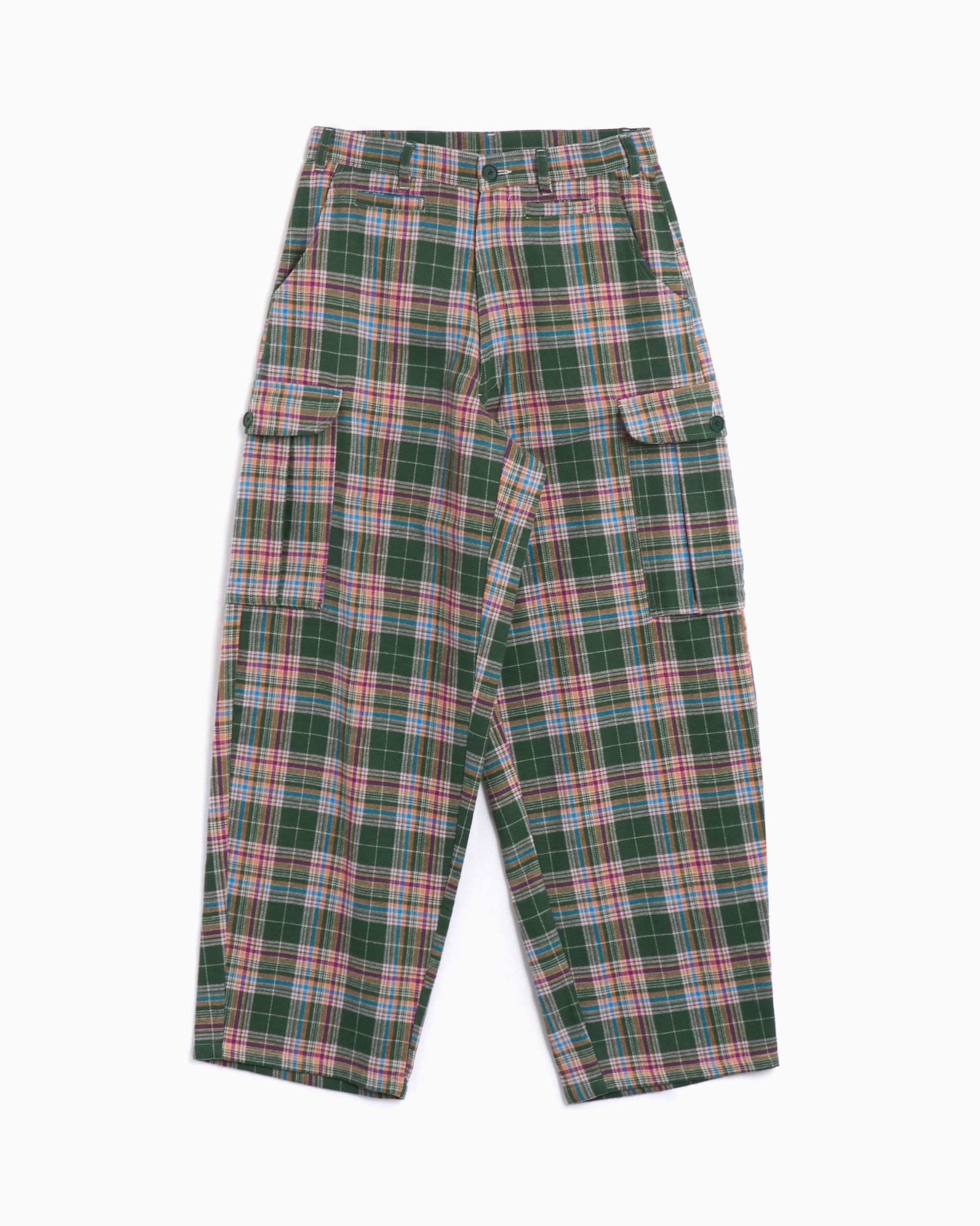 Pants Sky High Farm Workwear Flannel Unisex Cargo Pants Relaxed Unisex Cargo Pants - SHF07P011-1