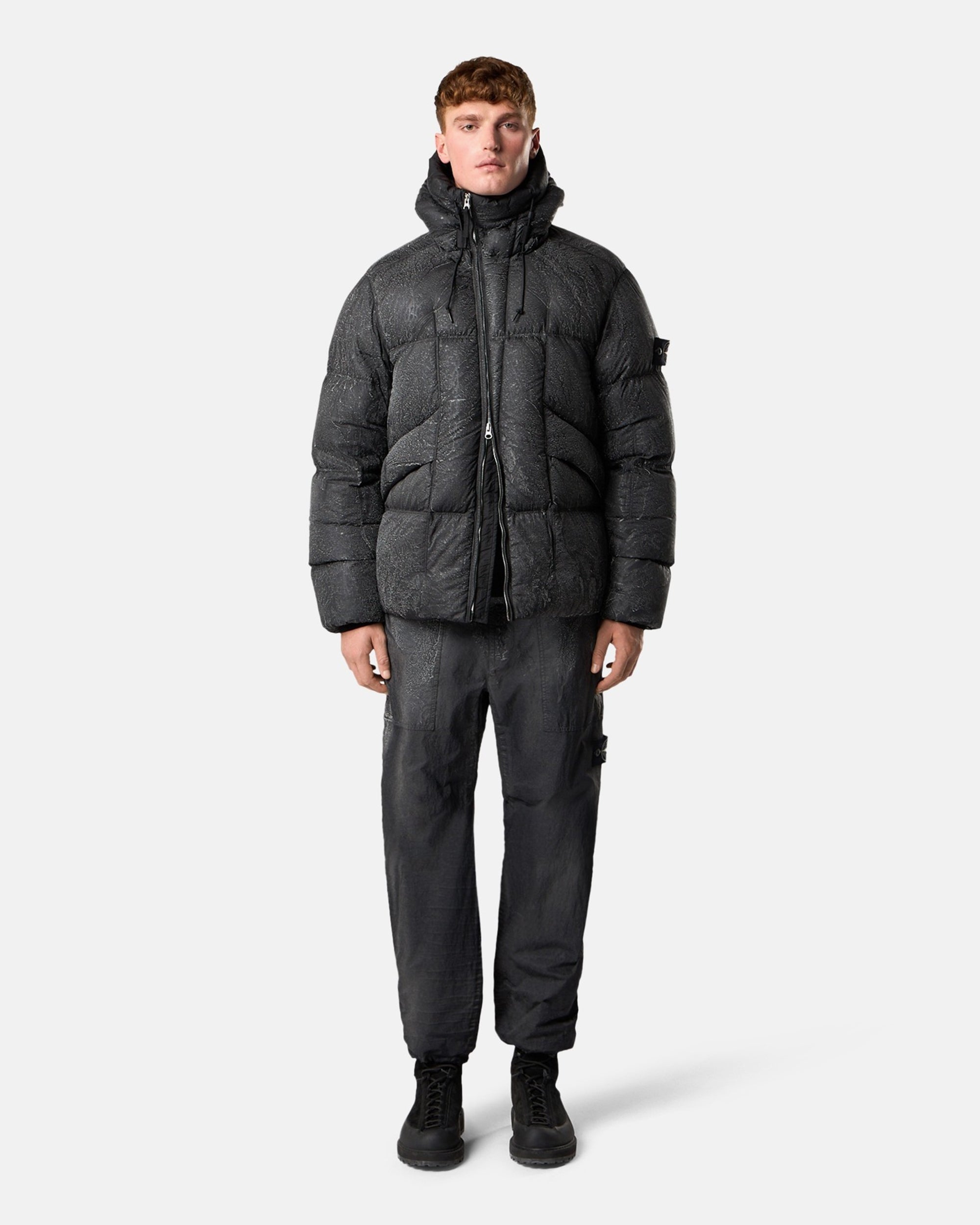 Calças Chino Relaxed Stone Island Dense Nylon para homem