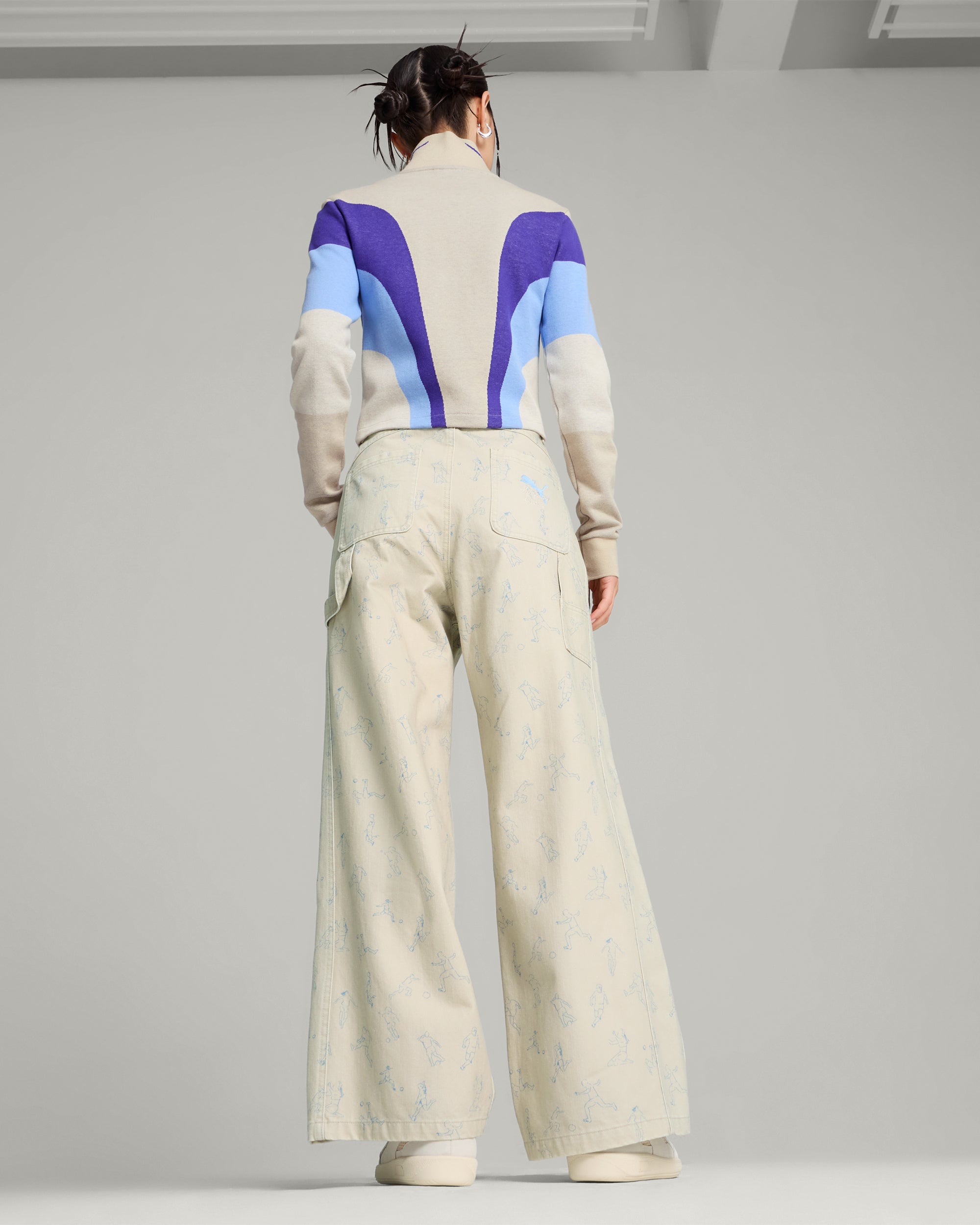 Pants X KidSuper Puma x KidSuper Women's Wide Leg Pants Relaxed Women's Wide Leg Pants - 626707-68