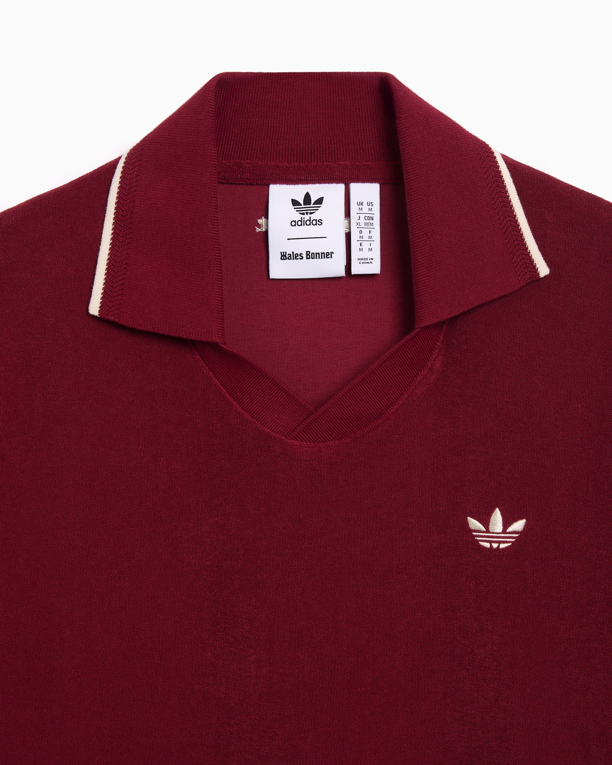 adidas Wales Bonner 赤 ポロシャツ S Wales Bonner x adidas Camisa Polo Collegiate Burgundy - Droper