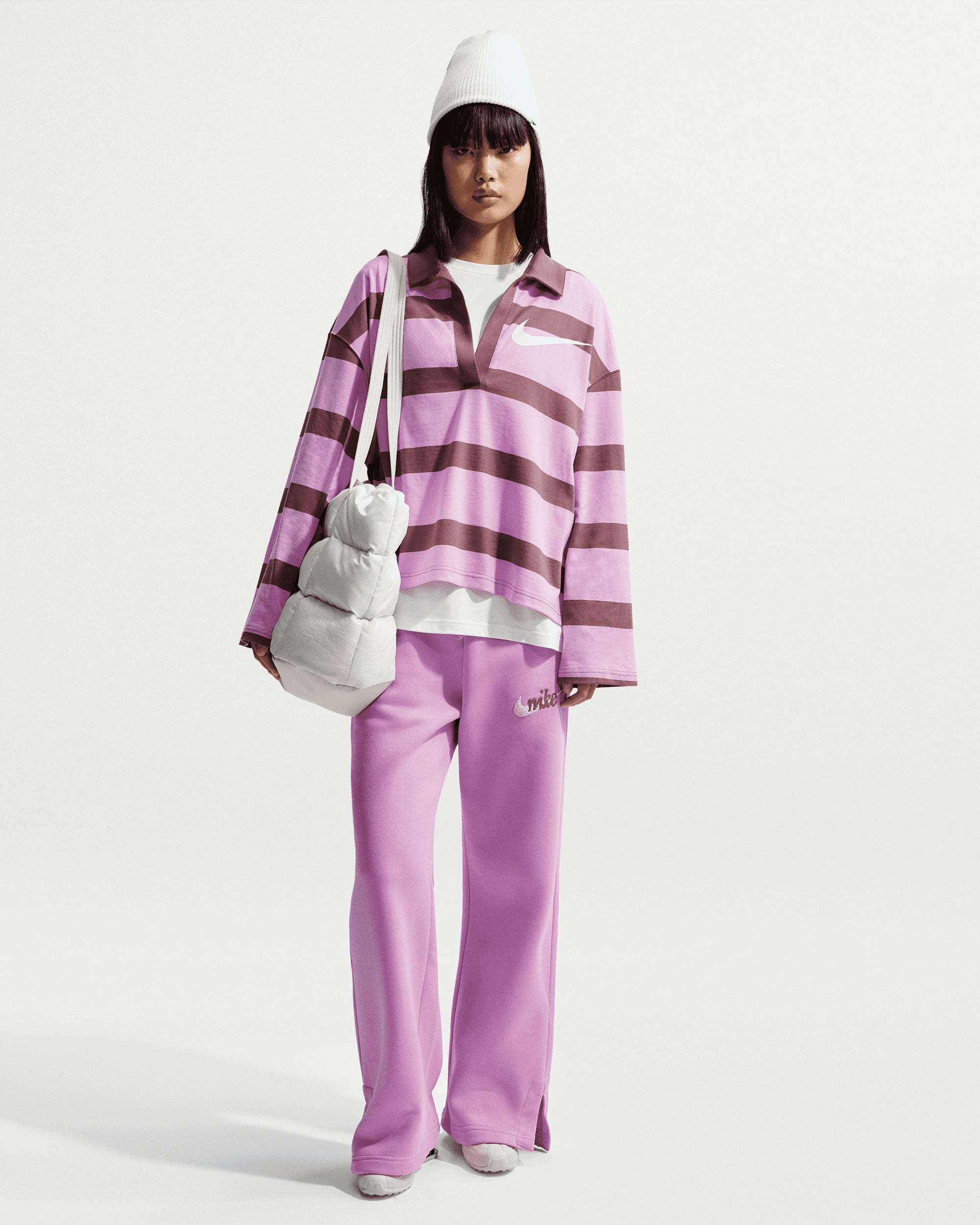 Polo shirts Nike Sportswear Striped Oversize Women's Polo Shirt - IQ0440-503