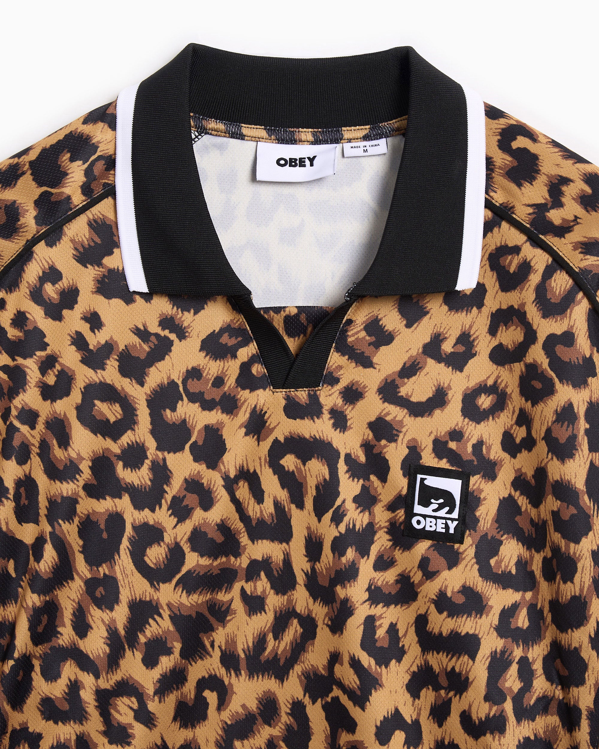 Polo Relaxed OBEY Clothing Leopard para homem