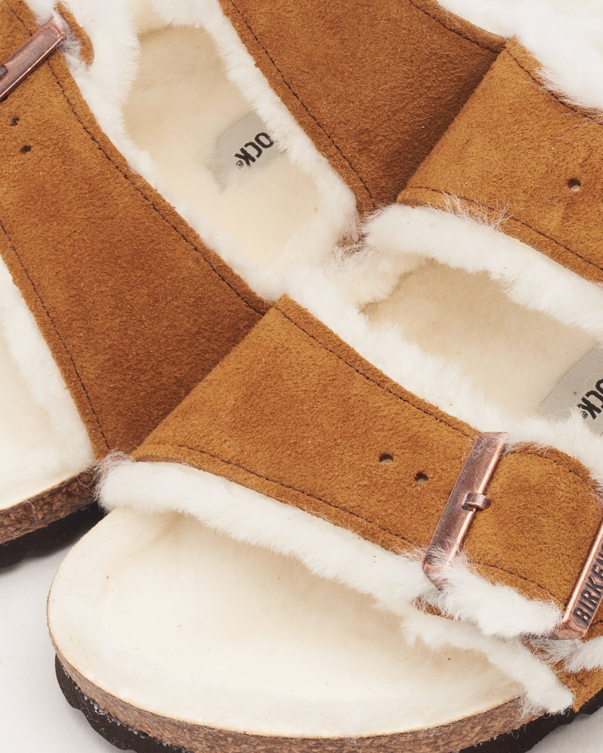 Sandals BIRKENSTOCK Arizona Shearling Suede Leather Narrow - 1001135