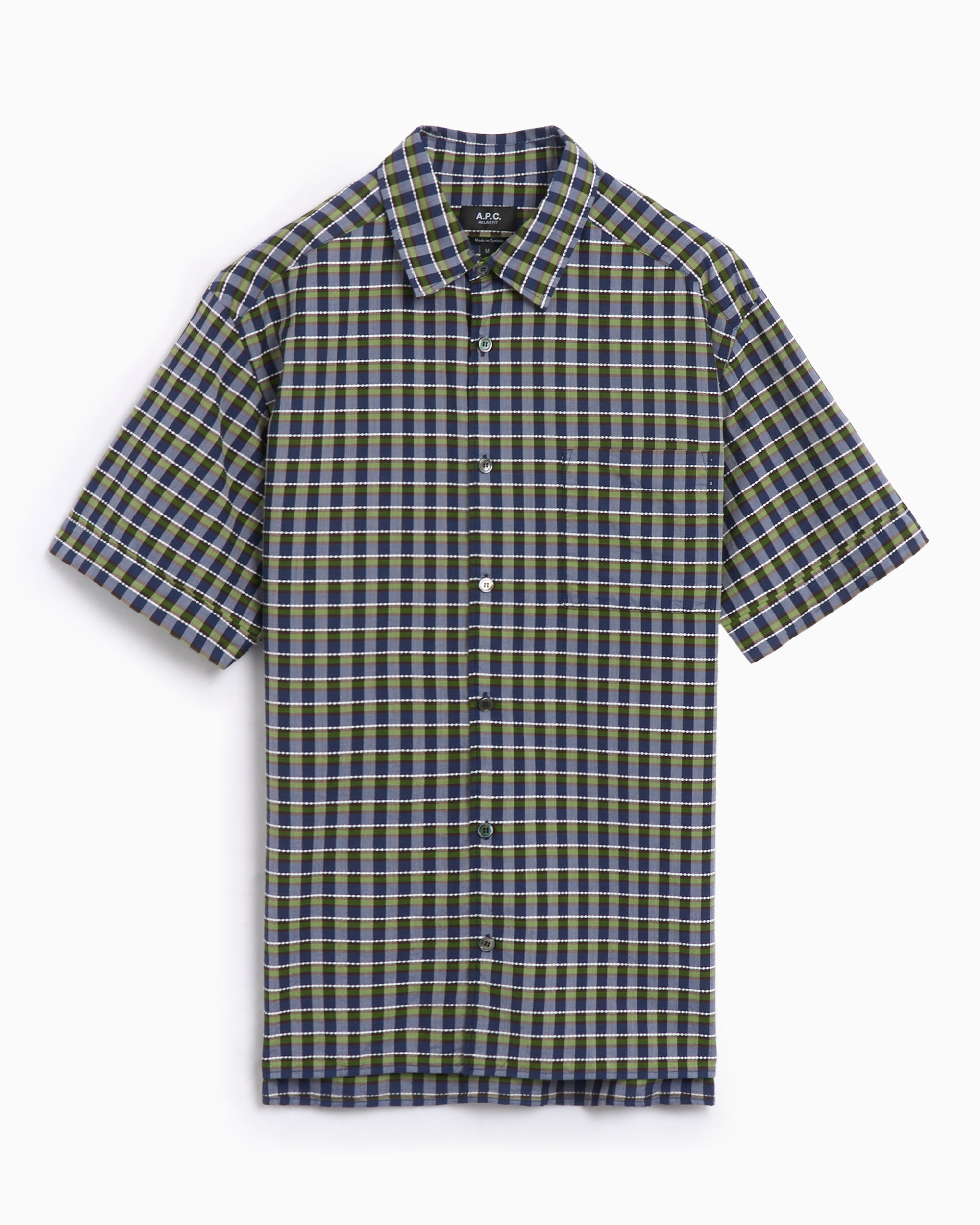 Shirts A.P.C. A.P.C. Ross Men's Short Sleeve Shirt Men's Shirt - COHGA-H12541-KAA