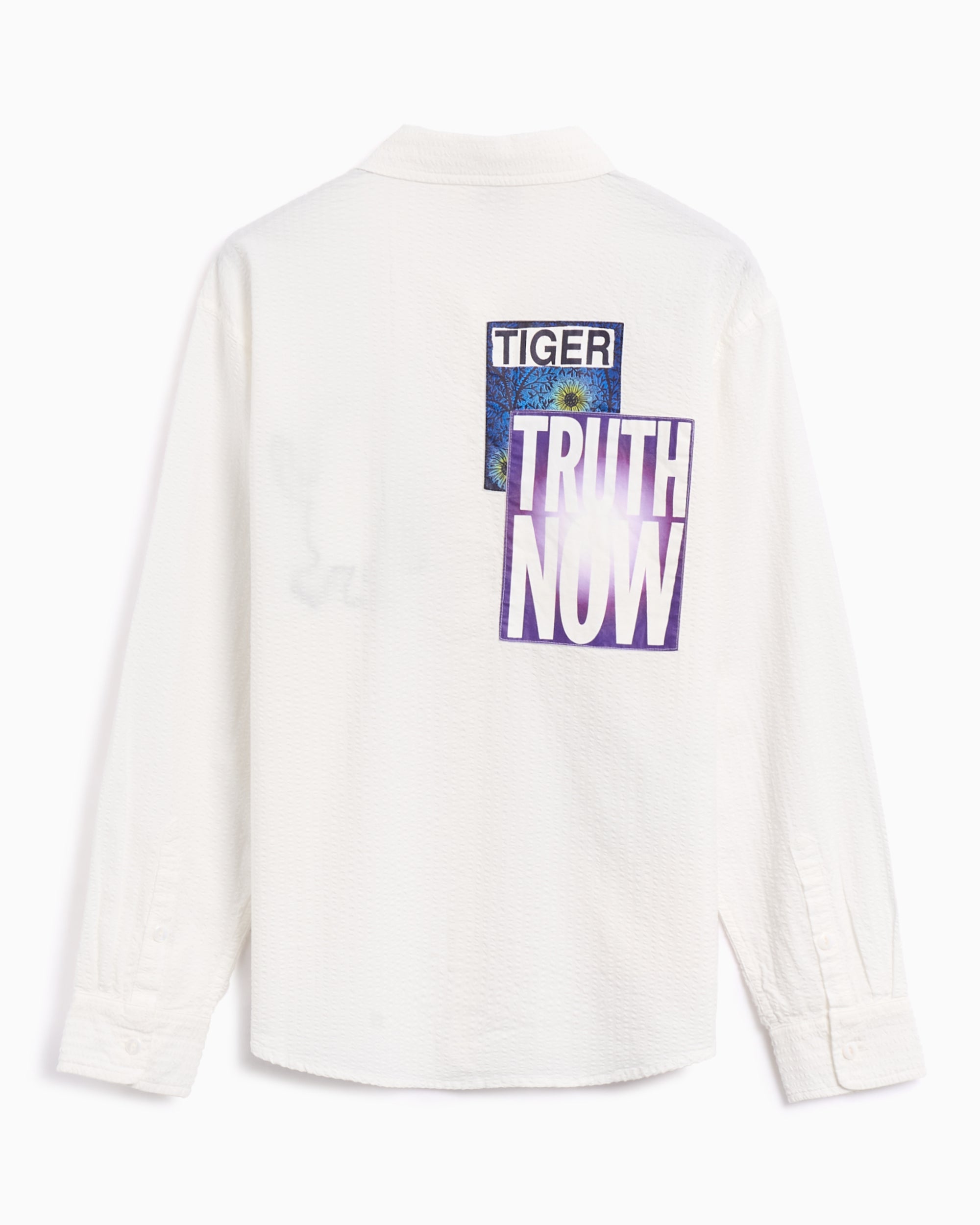 Shirts Brain Dead Truth Now Seersucker Men's Shirt - S25T240043-WHT
