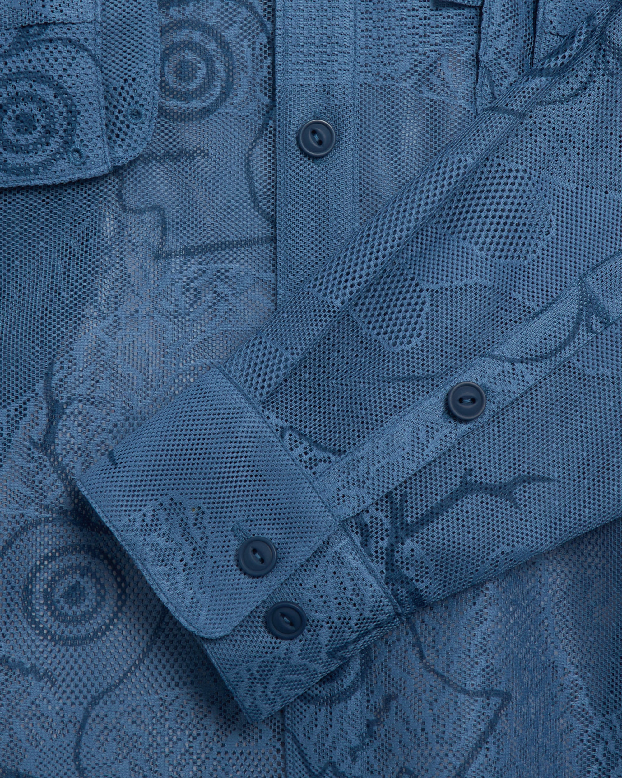 Shirts Brain Dead x South2 West8 Men's Engineered Mesh Fishing Shirt Relaxed Men's Shirt - BDP24T240040-SLATE