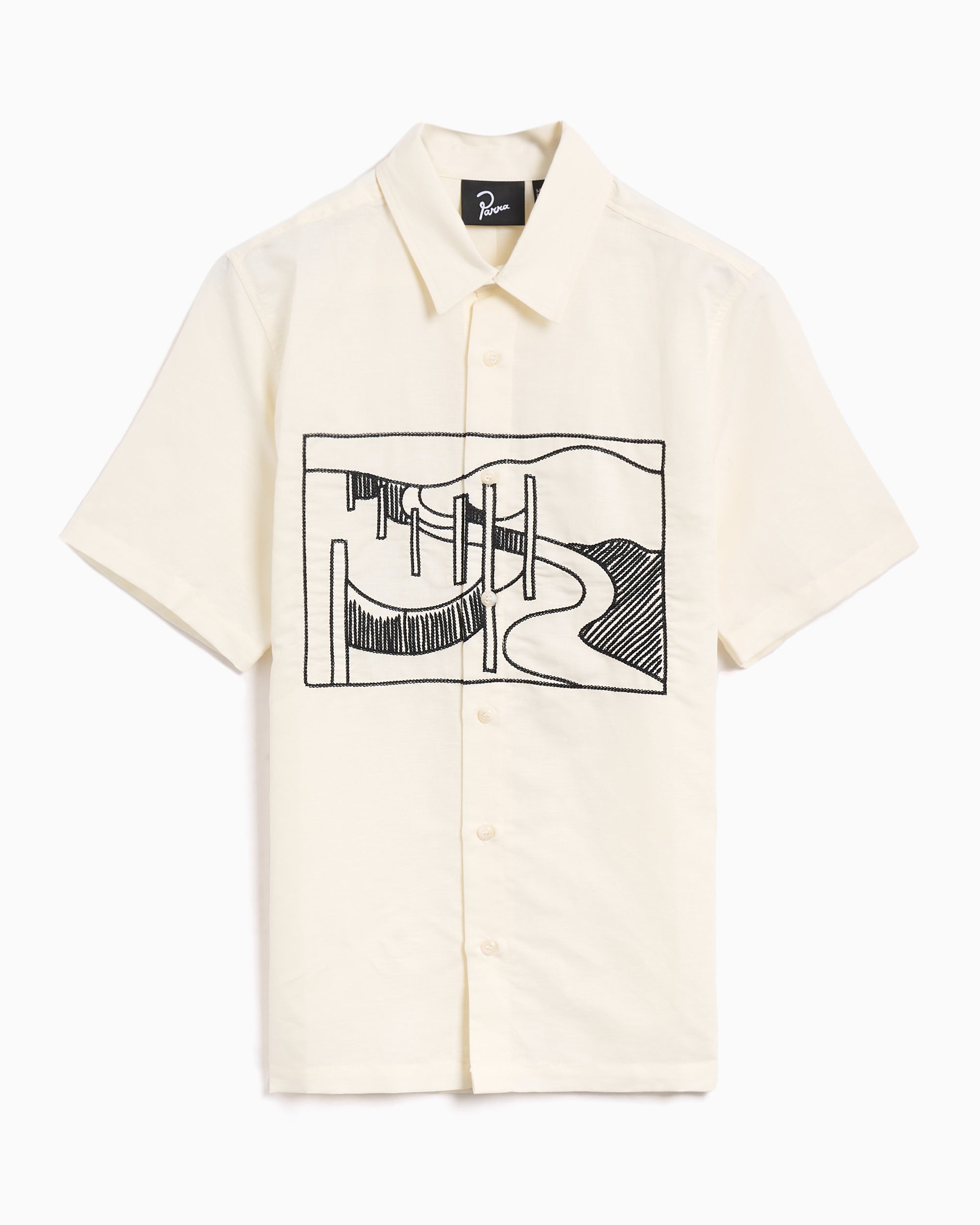 Shirts by Parra The Dunes Graphic Short-Sleeved Men's Shirt - 54140-OFFWHITE