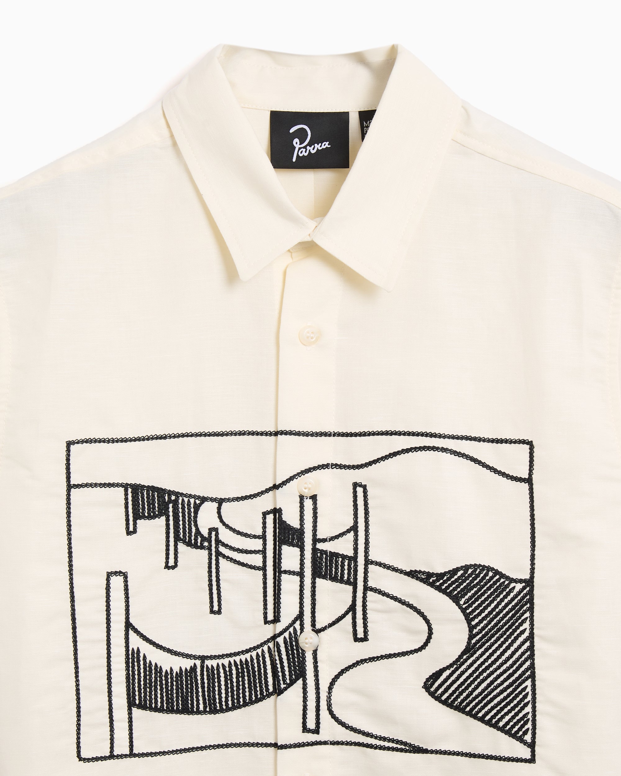 Shirts by Parra The Dunes Graphic Short-Sleeved Men's Shirt - 54140-OFFWHITE