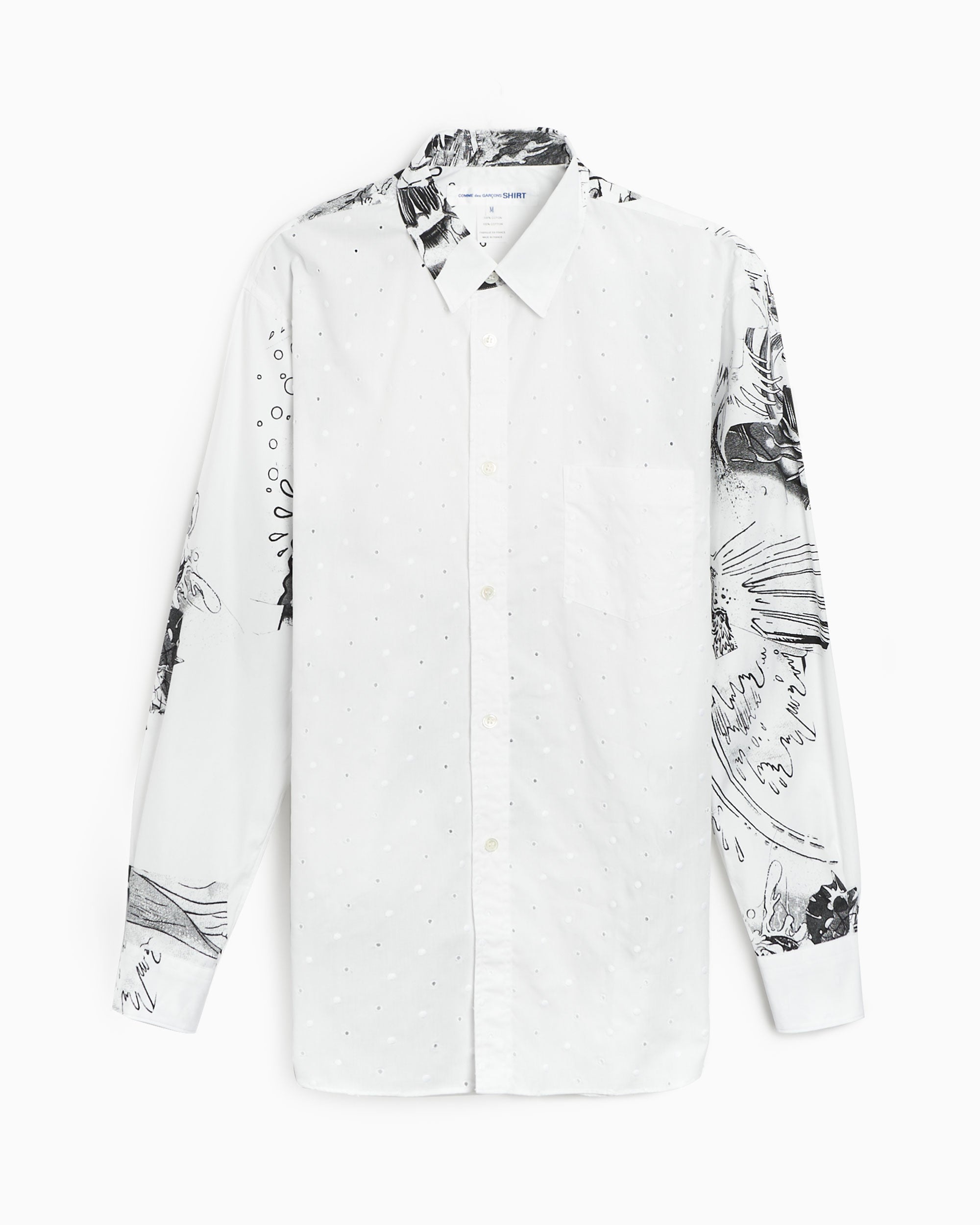 Shirts Comme Des Garçons Shirt x Christian Marclay Men's Woven Shirt Men's Shirt - FI-B053-S22-1