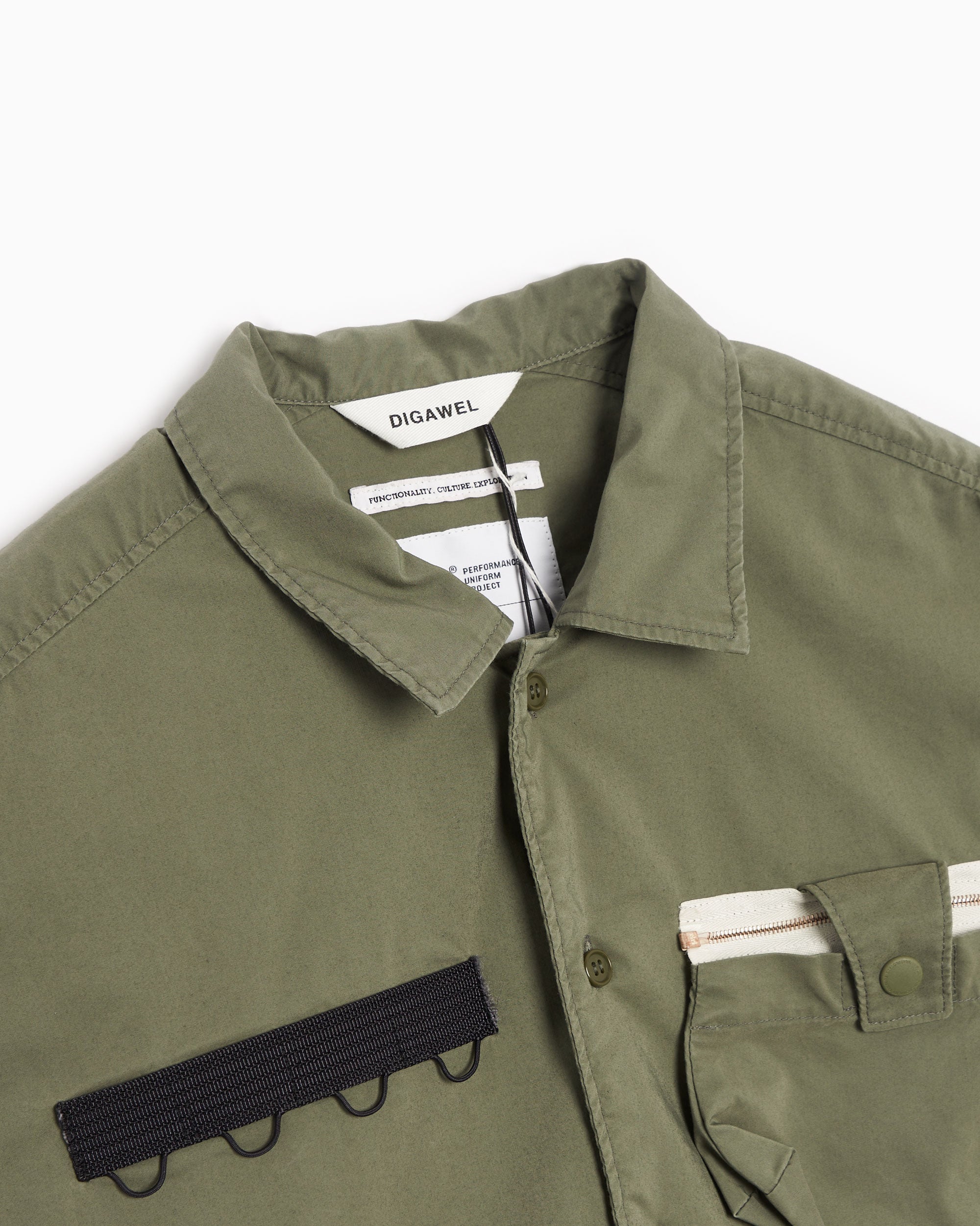 Shirts ﻿F/CE. F/CE. 7 Pockets Men's Short Sleeve Shirt Men's Shirt - FSP02231U0001-Olive