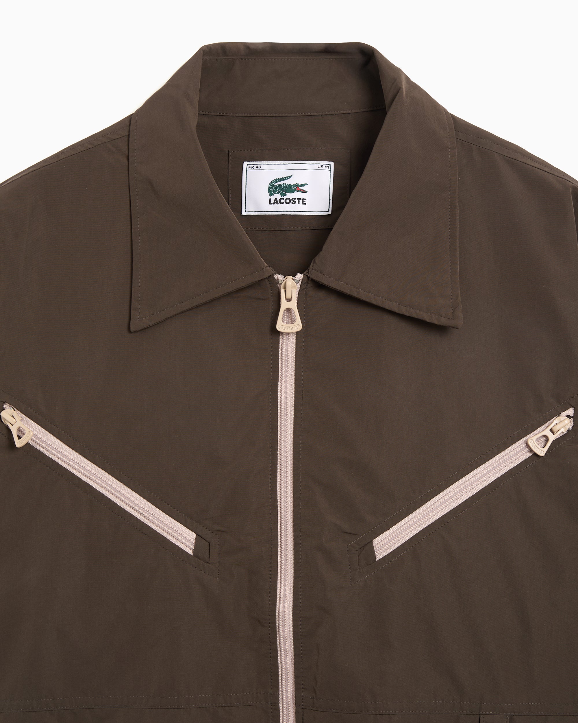 Shirts Lacoste Archive Edition Zipper Closure Oversize Men's Shirt - CH7551-00-A1Y
