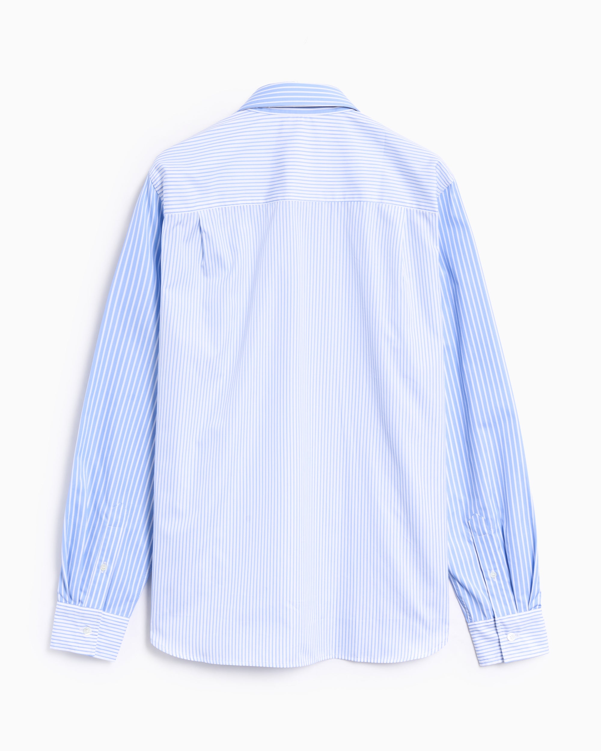 Shirts Maison Kitsuné Handwriting Patchwork Striped Relaxed Men's Shirt - PM00422WC5074-P410