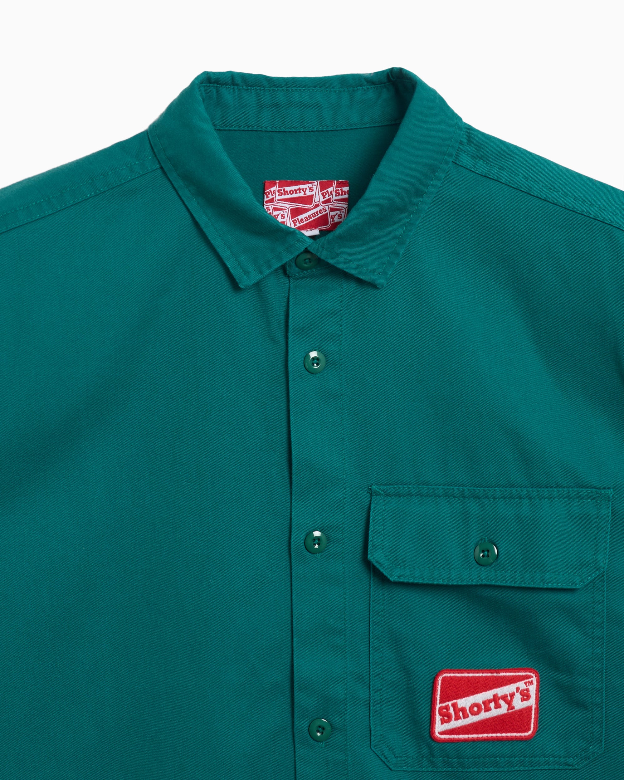 Shirts Pleasures x Shortys Gutierrez Men's Work Shirt Men's Shirt - P24F006-GREEN