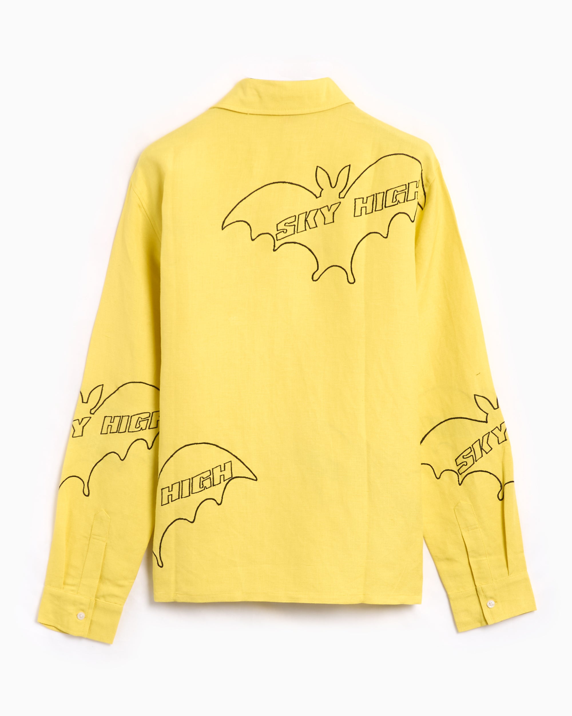 Shirts Sky High Farm Workwear Sky High Bat Unisex Embroidered Woven Shirt Unisex Shirt - SHF06B002-2