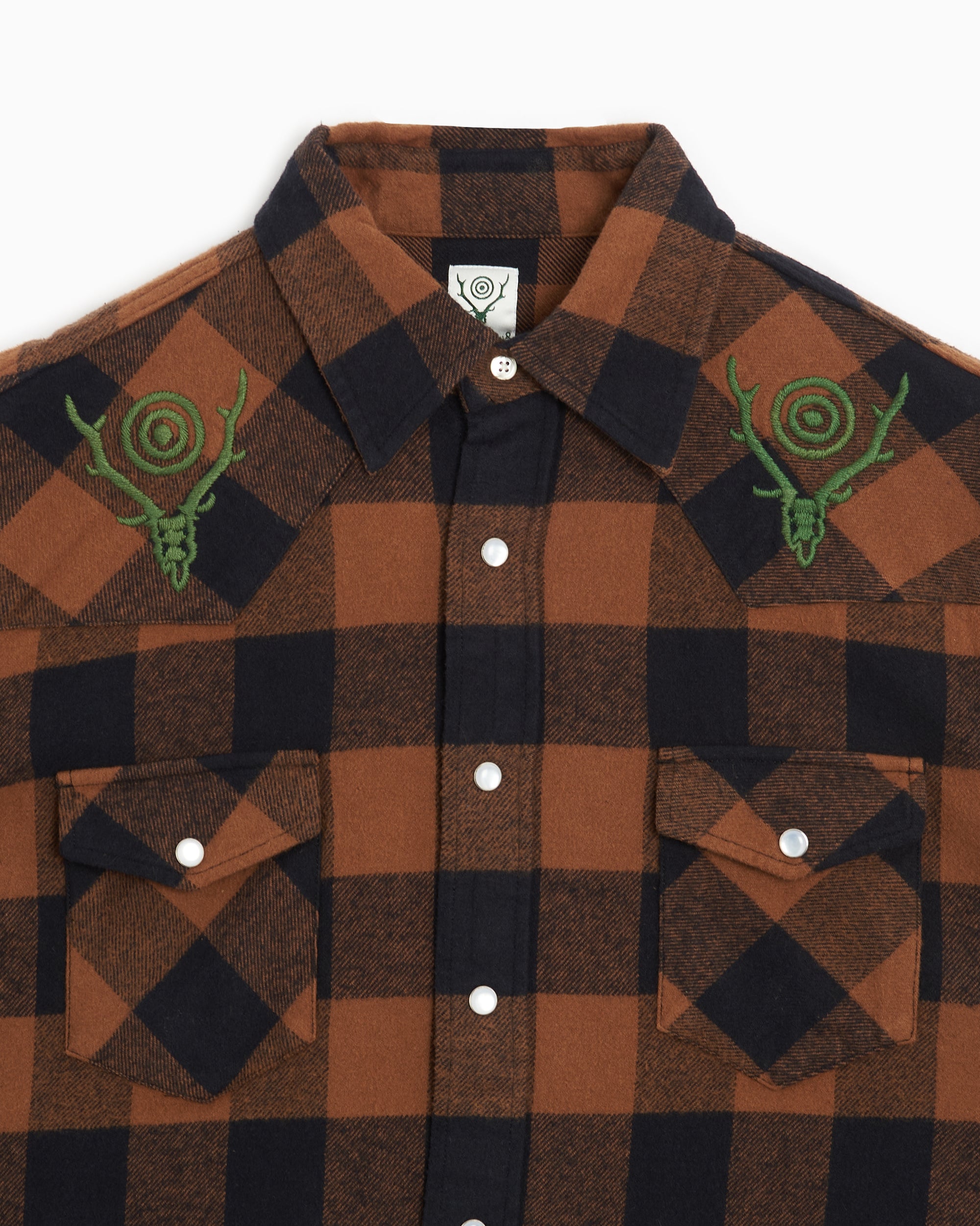 Shirts South2 West8 Western Men's Twill Shirt Men's Shirt - NS784-A-Brown-Black