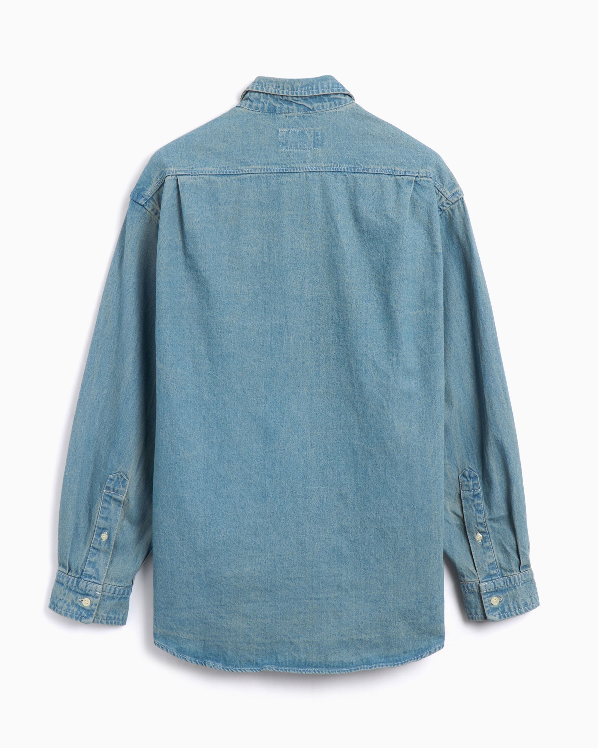 Shirts thisisneverthat® thisisneverthat Washed Men's Denim Shirt Men's Shirt - TNCO0DSHTL01-WSHBL