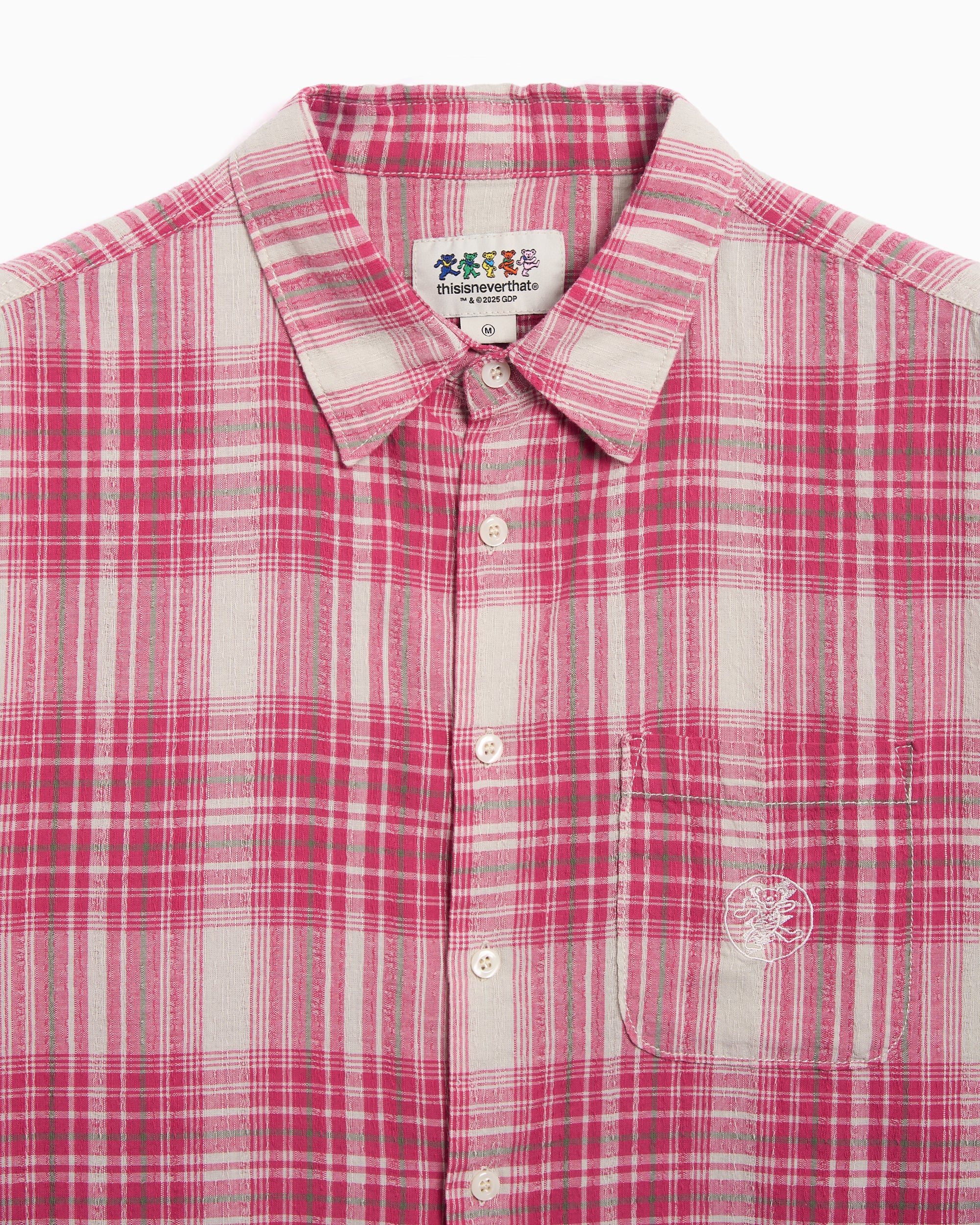 Shirts thisisneverthat® x Grateful Dead Lightning Bear Plaid Relaxed Men's Shirt - GD251WSHTL01-PUM