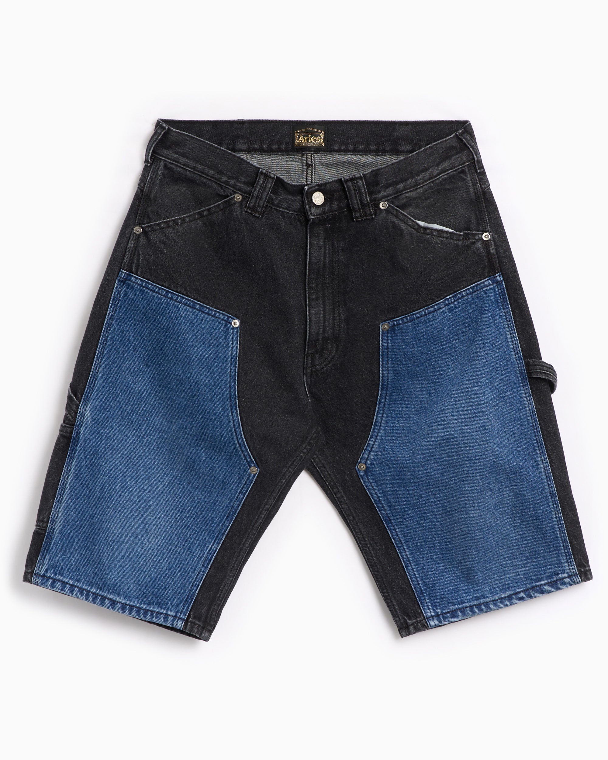 Shorts Aries Colourblocked Men's Denim Carpenter Shorts Men's Shorts - SUAR30335-BLKBLU