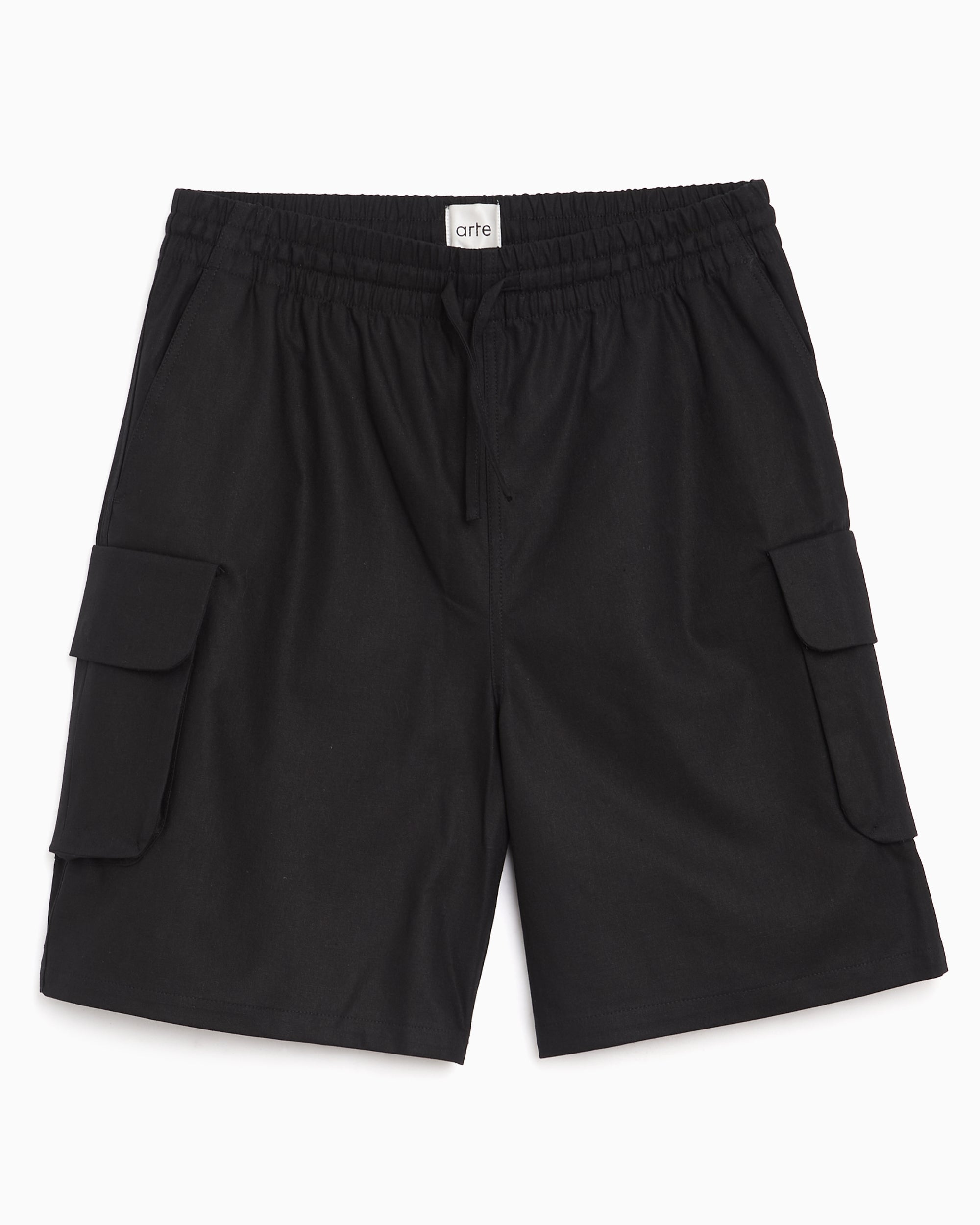 Shorts Arte Antwerp Linen Cargo Men's Shorts - SS26-040SHO-Black