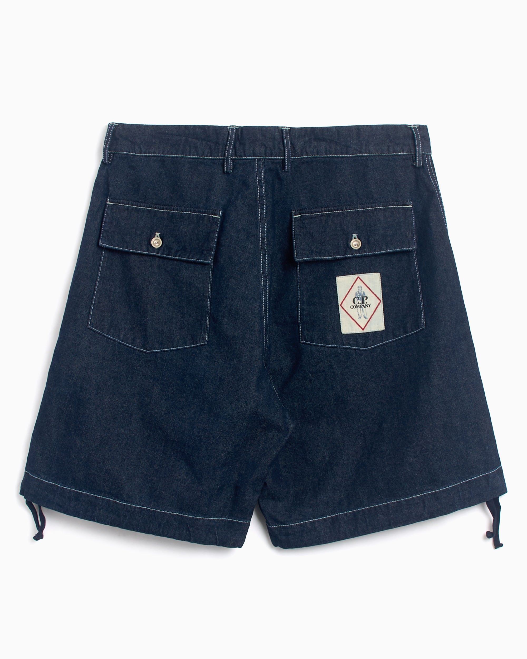 Shorts CP Company Men's Logo Patch Denim Shorts Men's Shorts - 18CMBE158A110295W-D08