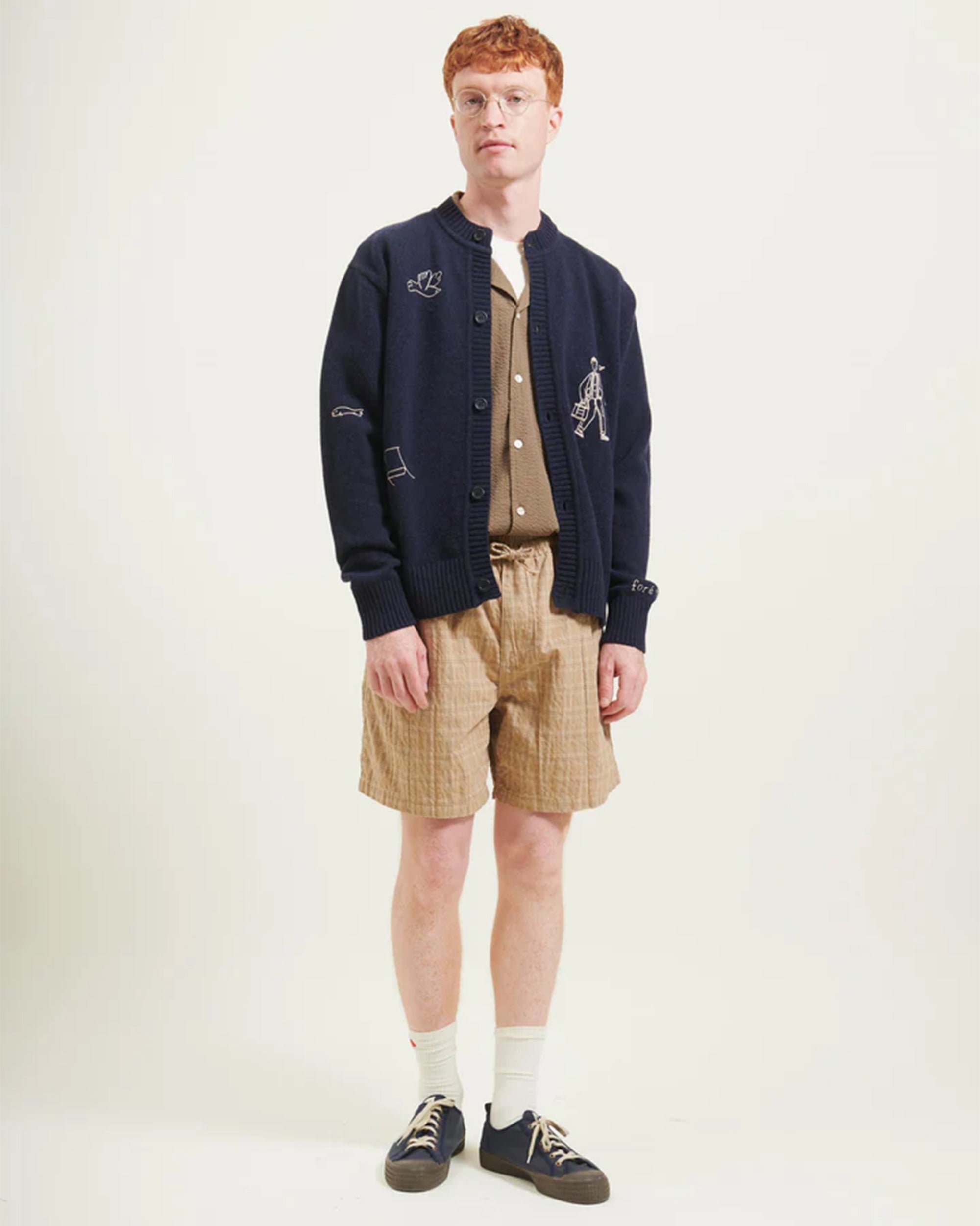 Shorts forét Shift Textured Relaxed Men's Shorts - F1042-KHAKICHECK