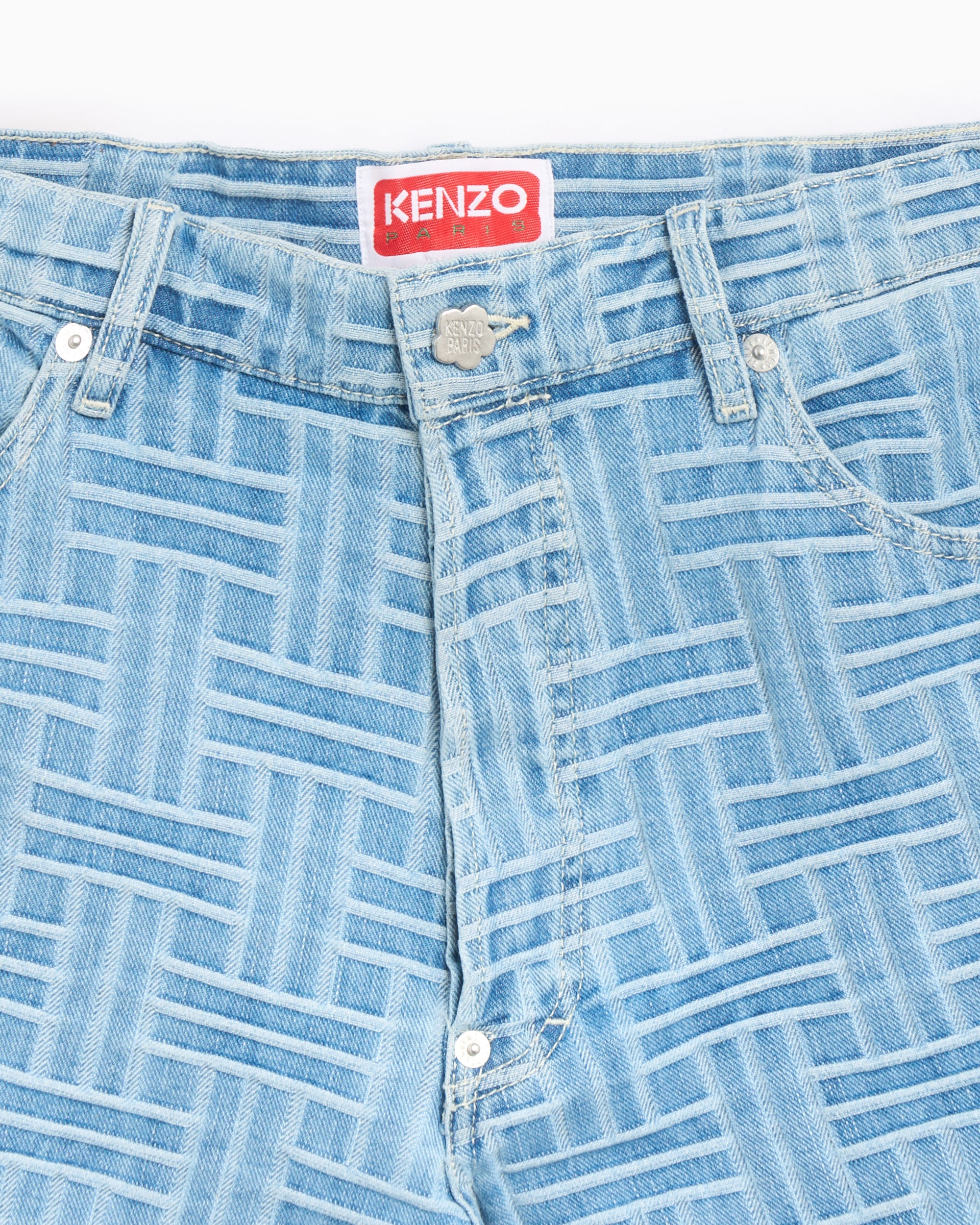 Shorts Kenzo Weave Men's Straight Shorts Straight Men's Shorts - FF55DS3396J4-DB