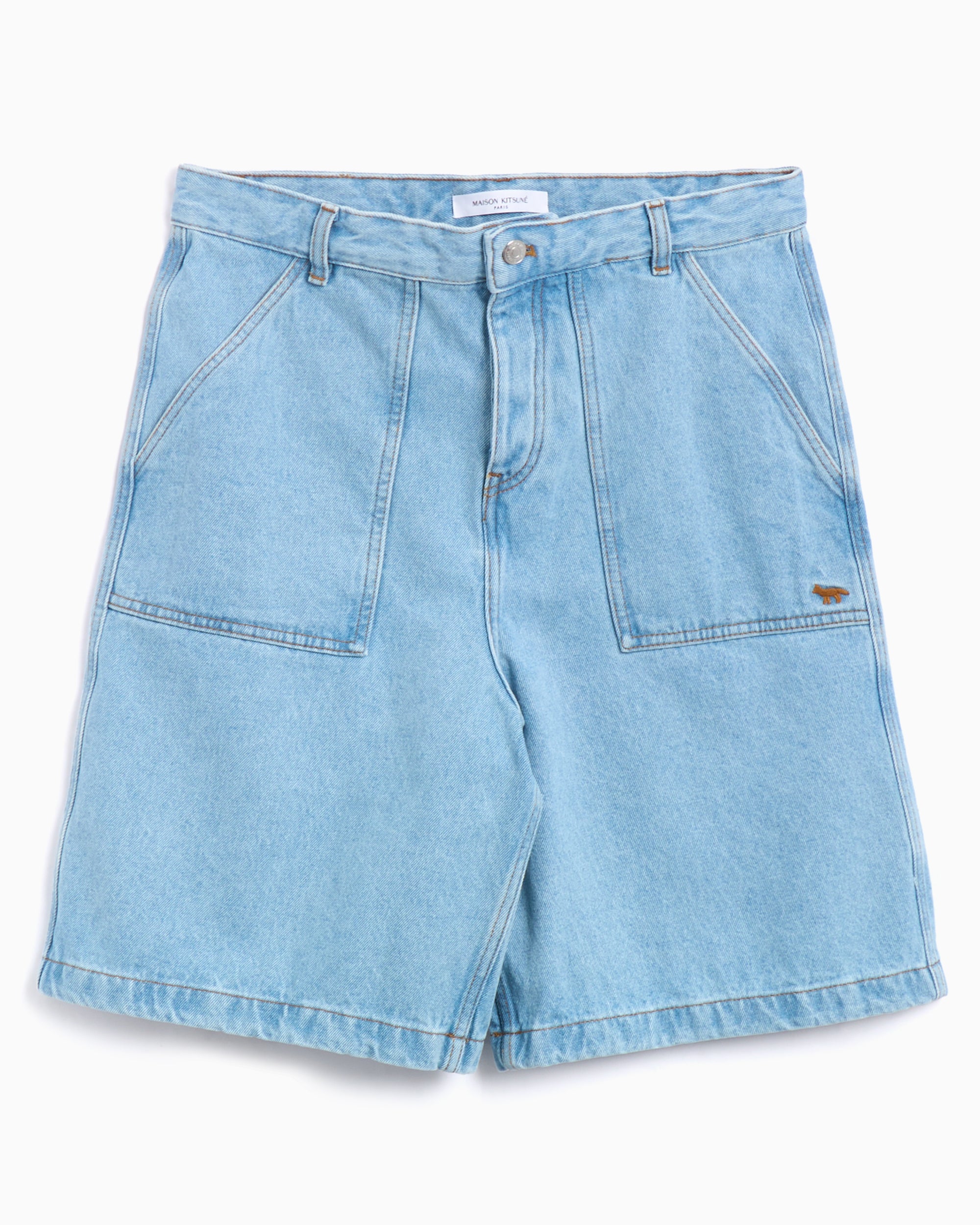 Shorts Maison Kitsuné Maison Kitsuné Workwear Men's Denim Shorts Men's Shorts - OM01403WD4009-0203