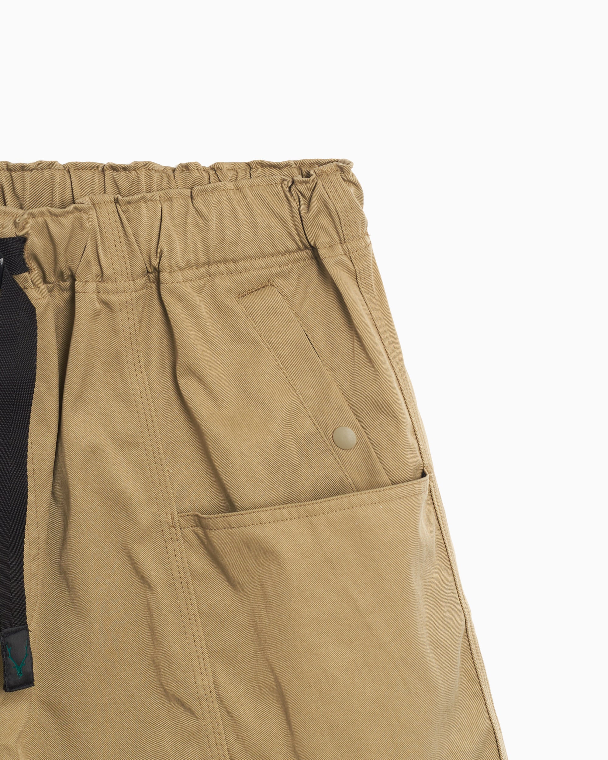 Shorts South2 West8 Belted C.S. Relaxed Men's Shorts - QV555-A-Khaki