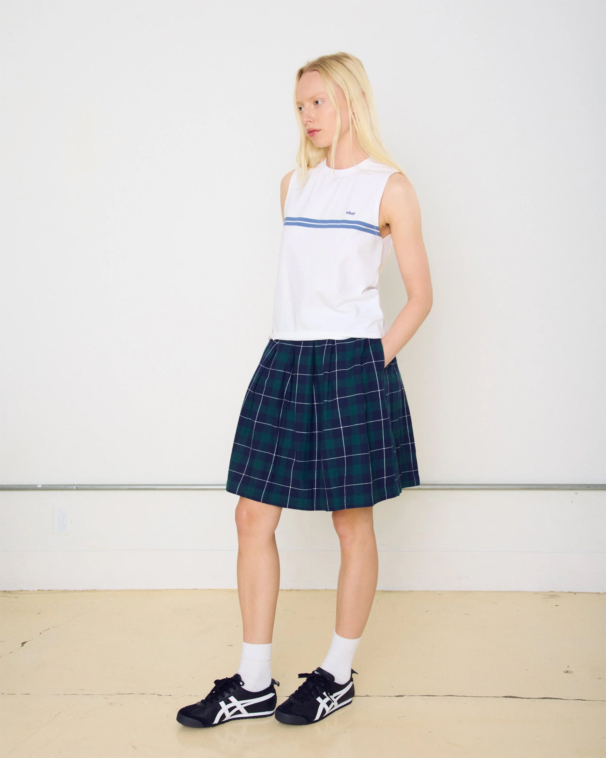 Skirts OBEY Clothing Shelly Plaid Women's Mid-Length Skirt - 411550135-GMU