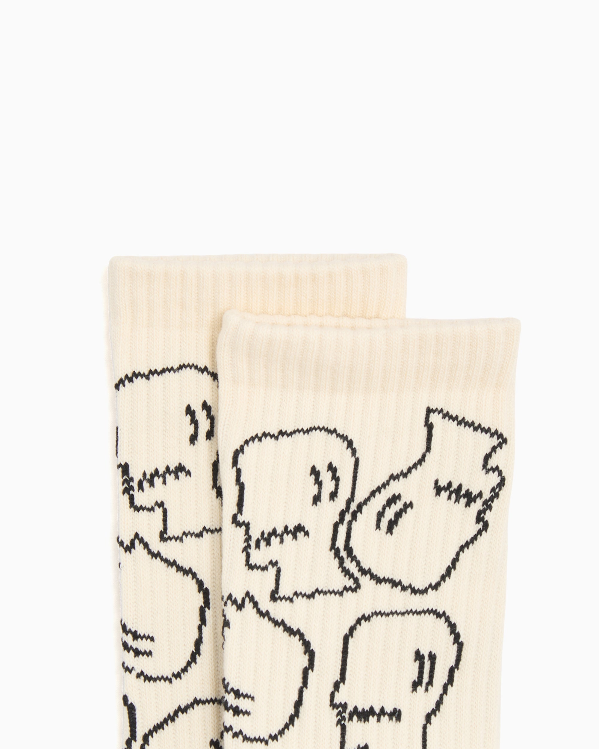 Socks Brain Dead Logohead Unisex Socks - BDF25A09004583WH04